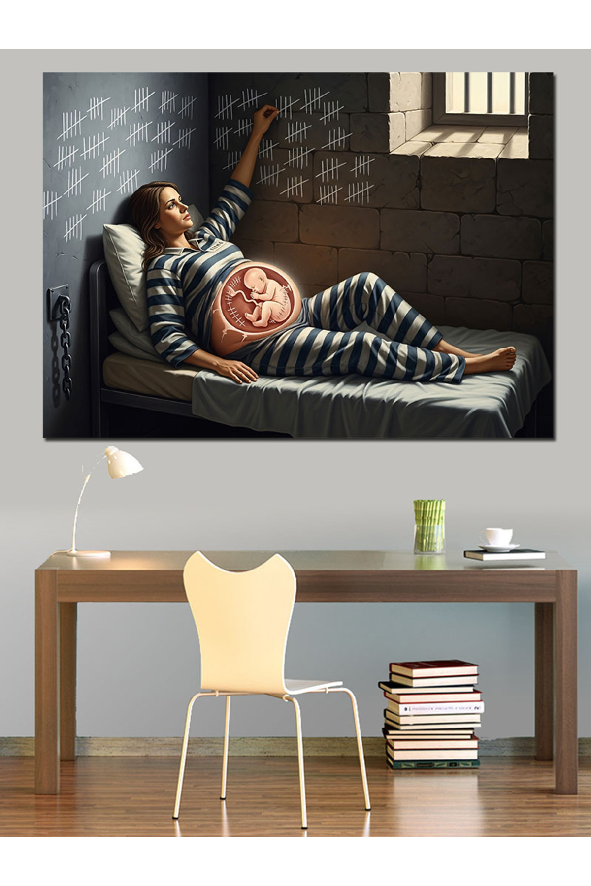 Yatakta Uzanmış Yüksek kaliteli yağlı boya dokulu Kanvas Canvas Tablo kanvas tablo canvas tablo duv