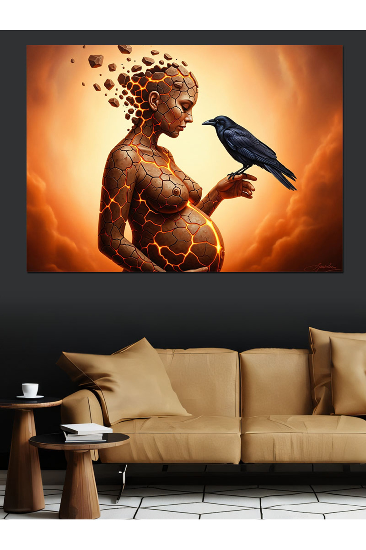 Çatlayıp Dağılan Yüksek kaliteli yağlı boya dokulu Kanvas Canvas Tablo kanvas tablo canvas tablo du