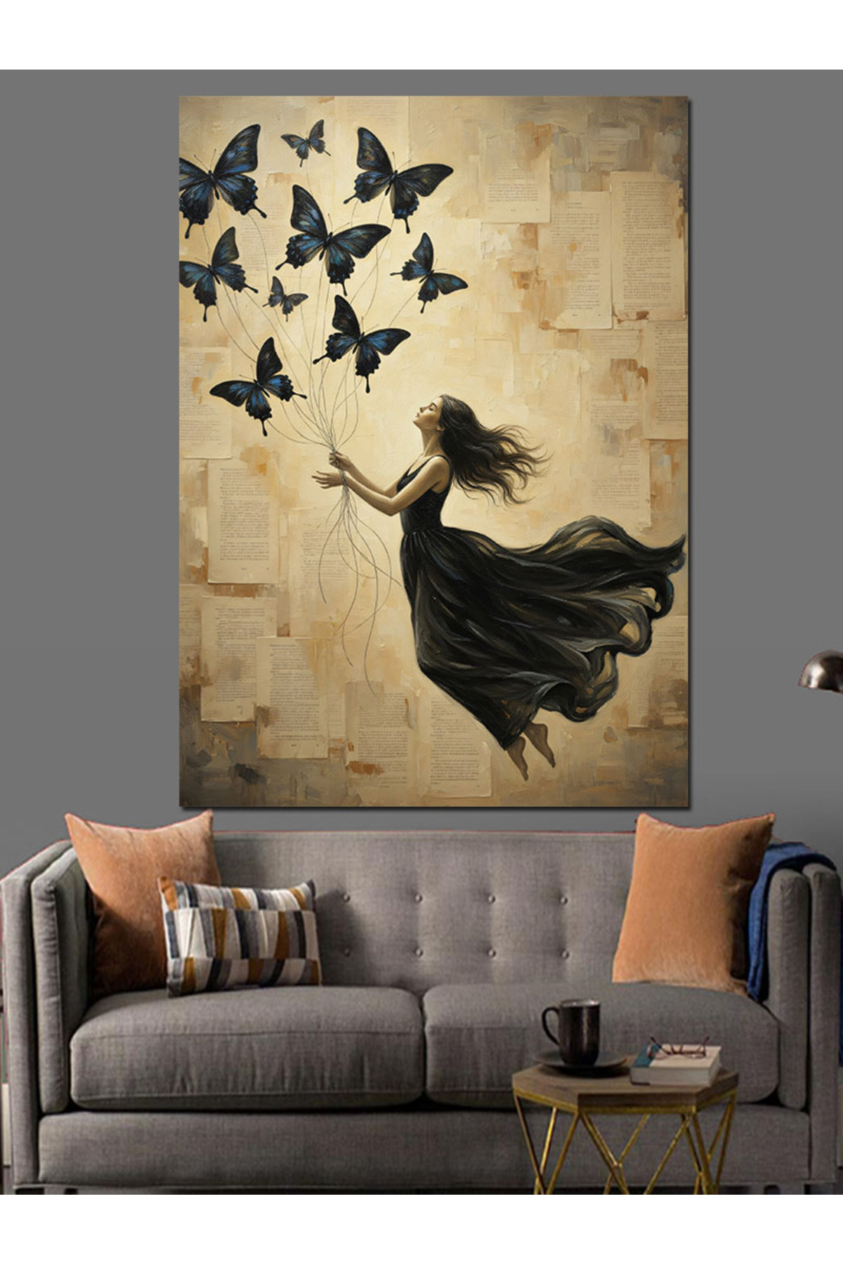 Siyah Beyaz Uçan Yüksek kaliteli yağlı boya dokulu Kanvas Canvas Tablo kanvas tablo canvas tablo du