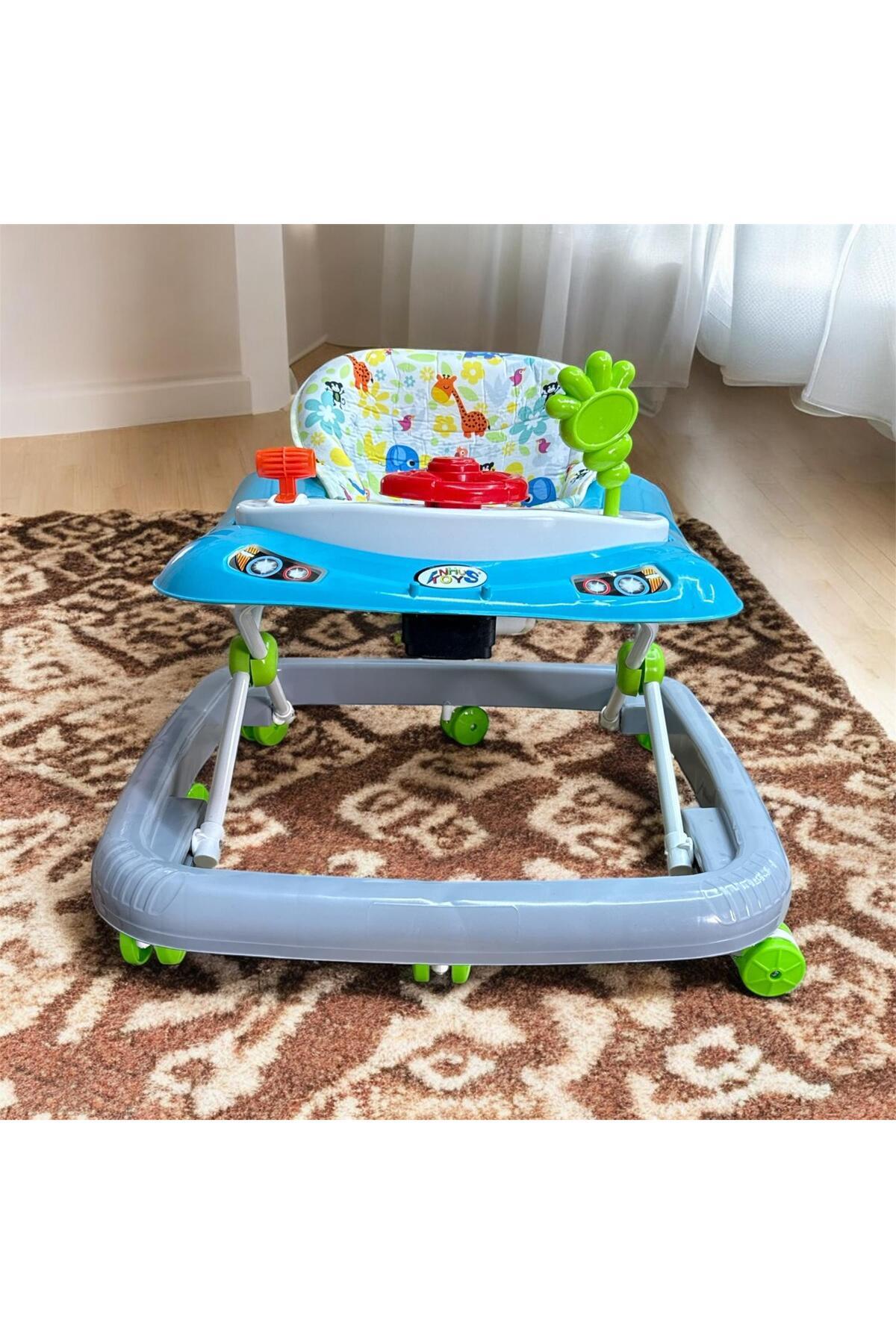 POZART LÜKS Bebek Yürüteç 8tekerli Direksiyonlu Şıngırdaklı