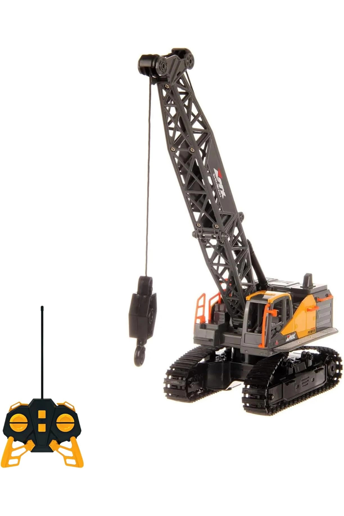 Generic Uzaktan Kumandalı 40 MHz Tam Fonksiyonlu Rc İş Araçı Kule Vinç Led Işıklı ve Hareketli
