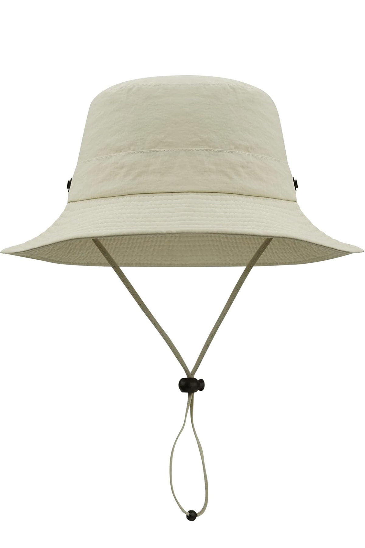 Verahed Yazlık Katlanabilir Geniş Siperlikli Bej Safari Kovboy Şapkası Unisex Fötr Bucket Balıkçı Şapka görsel 3