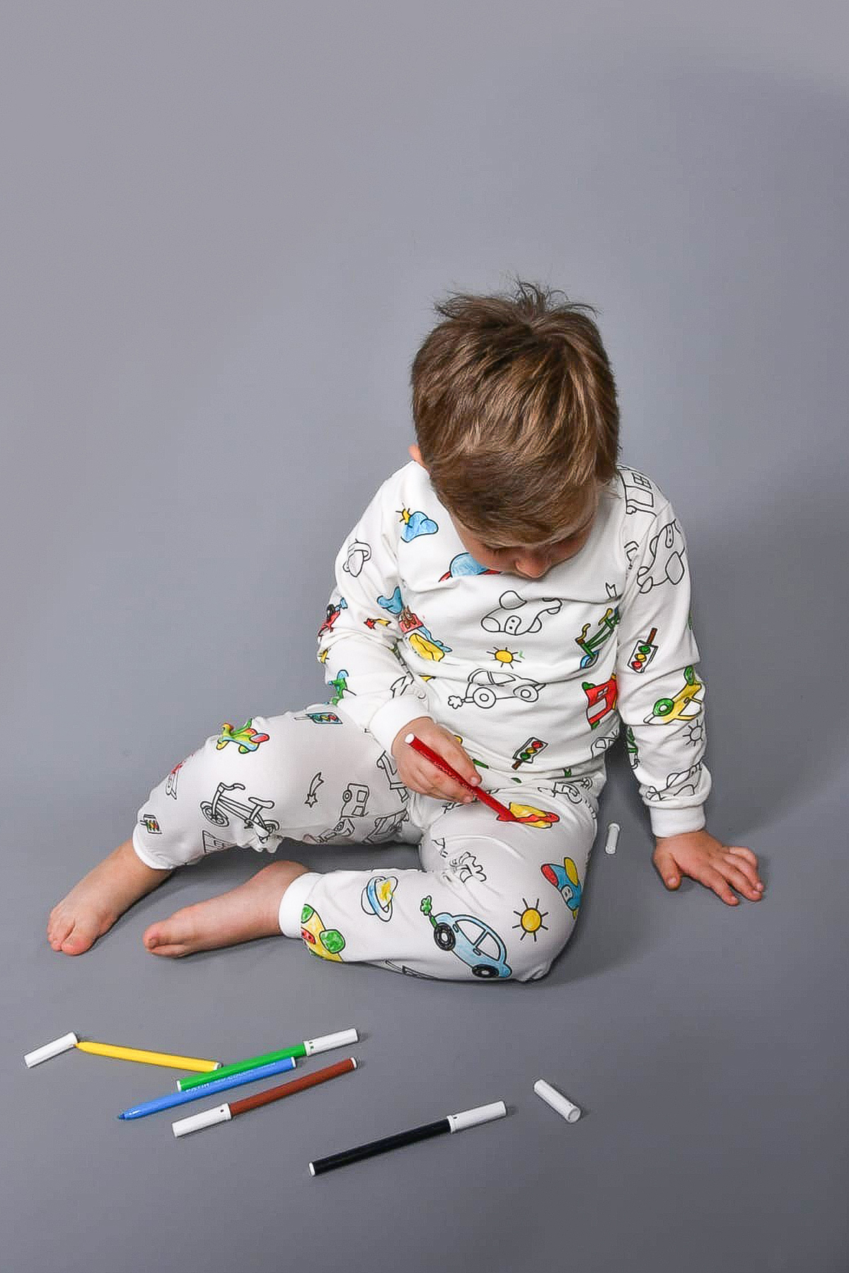 kinderos Boyanabilir Uzun Kollu Çocuk Pijama Takımı - 26K 3090 fotoğrafı 2 (önizleme)