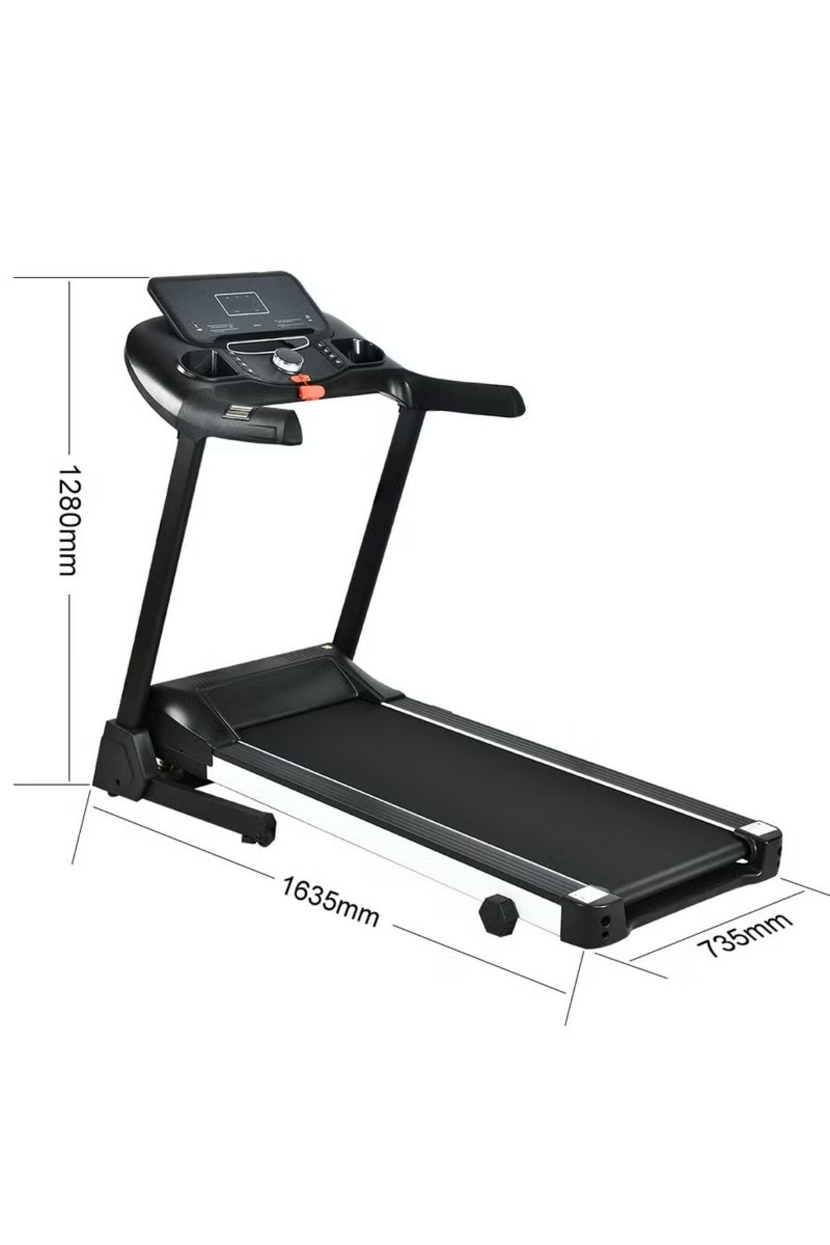 سير جري 4 حصان قابلة للطي تحمل 140 كجم مع بلوتوث ومساحة جري 46×122سم و 3مستويات انحدار,سرعة 16ك,610A