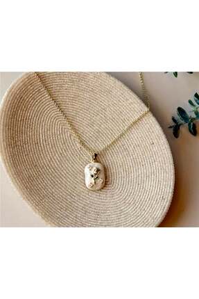 Genel Markalar mini taş detaylı gül kolye