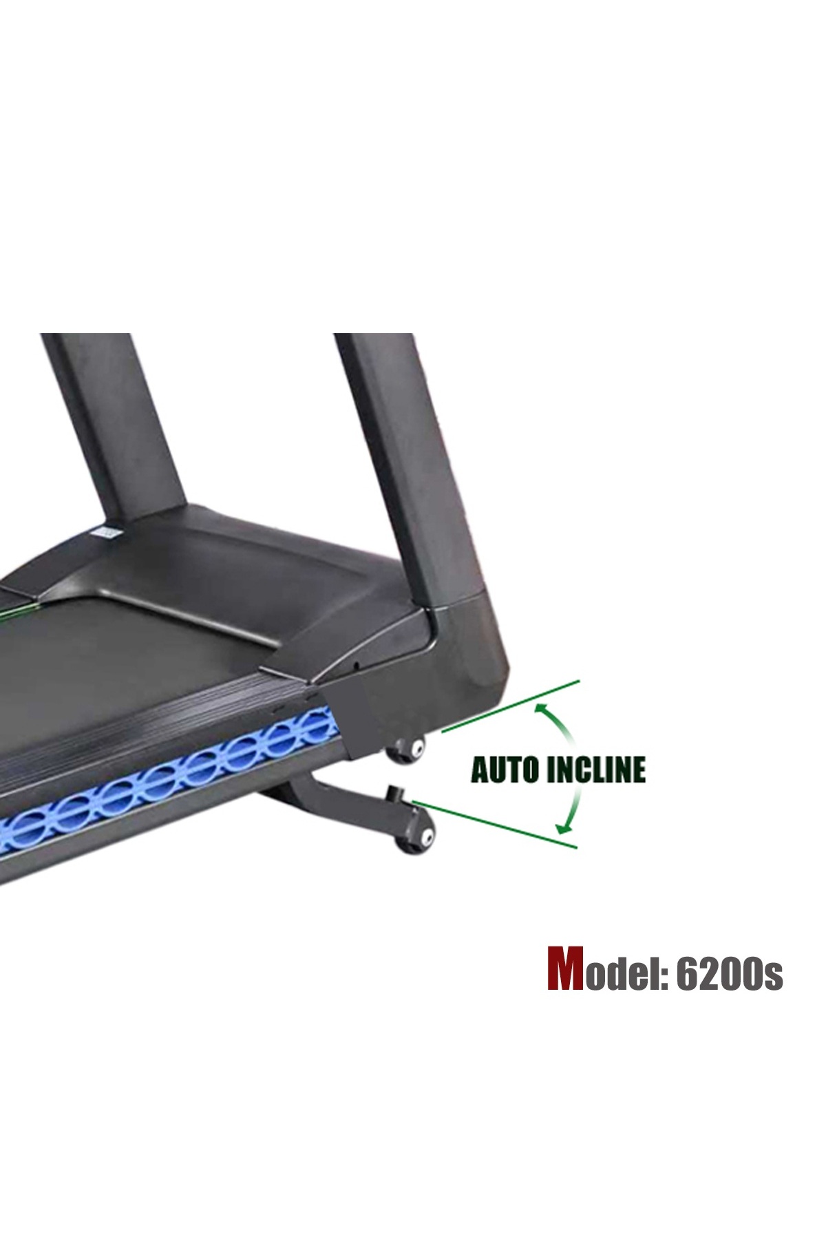 سير جري احترافي 5 حصان تحمل 180 كجم ميل 15% سرعة 24 كم/س مساحة جري 58 × 153سم,12 برنامج رياضي,6200S