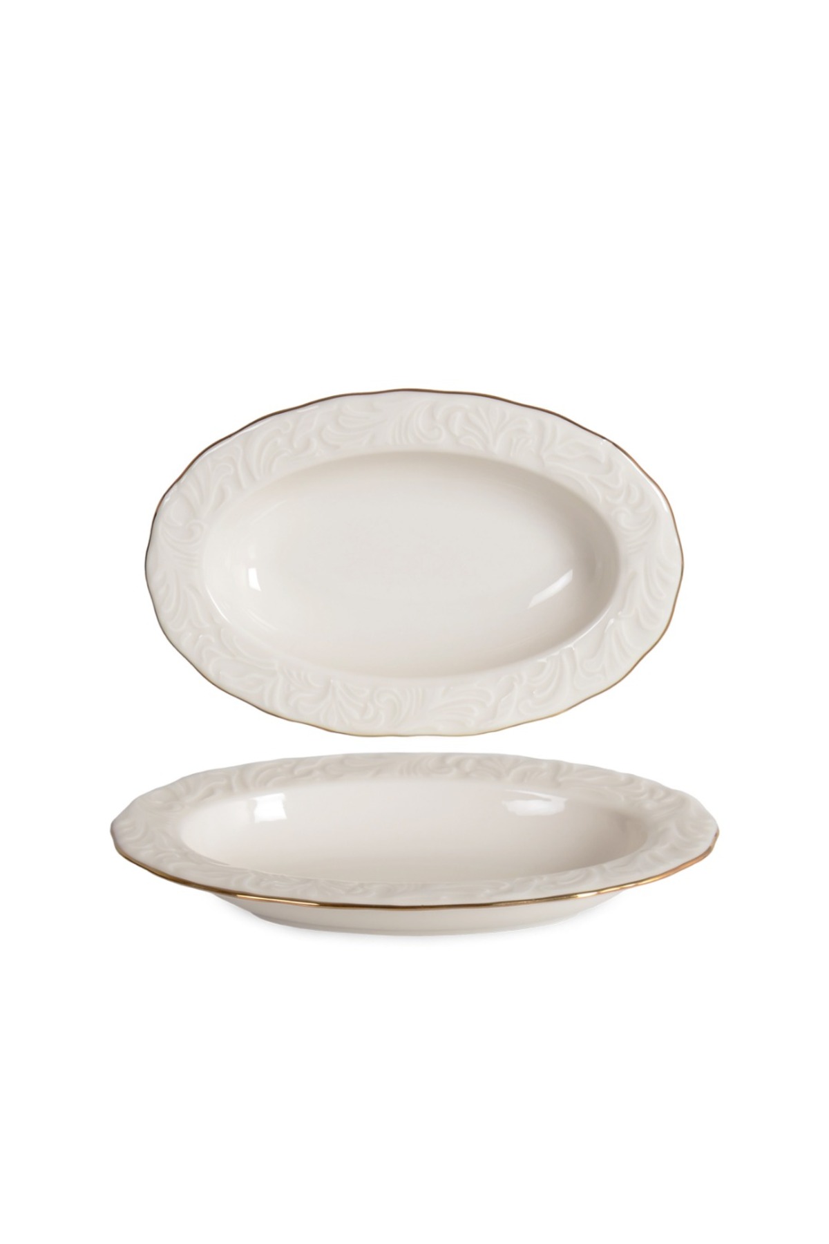Rossen Model Porcelain Gold Gilded Platter (19.5cm) 2 PCS