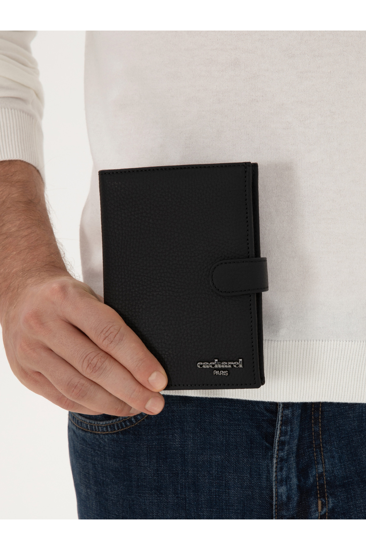 Cacharel Black 100% Leather Wallet 50314135-Vr046- Trendyol