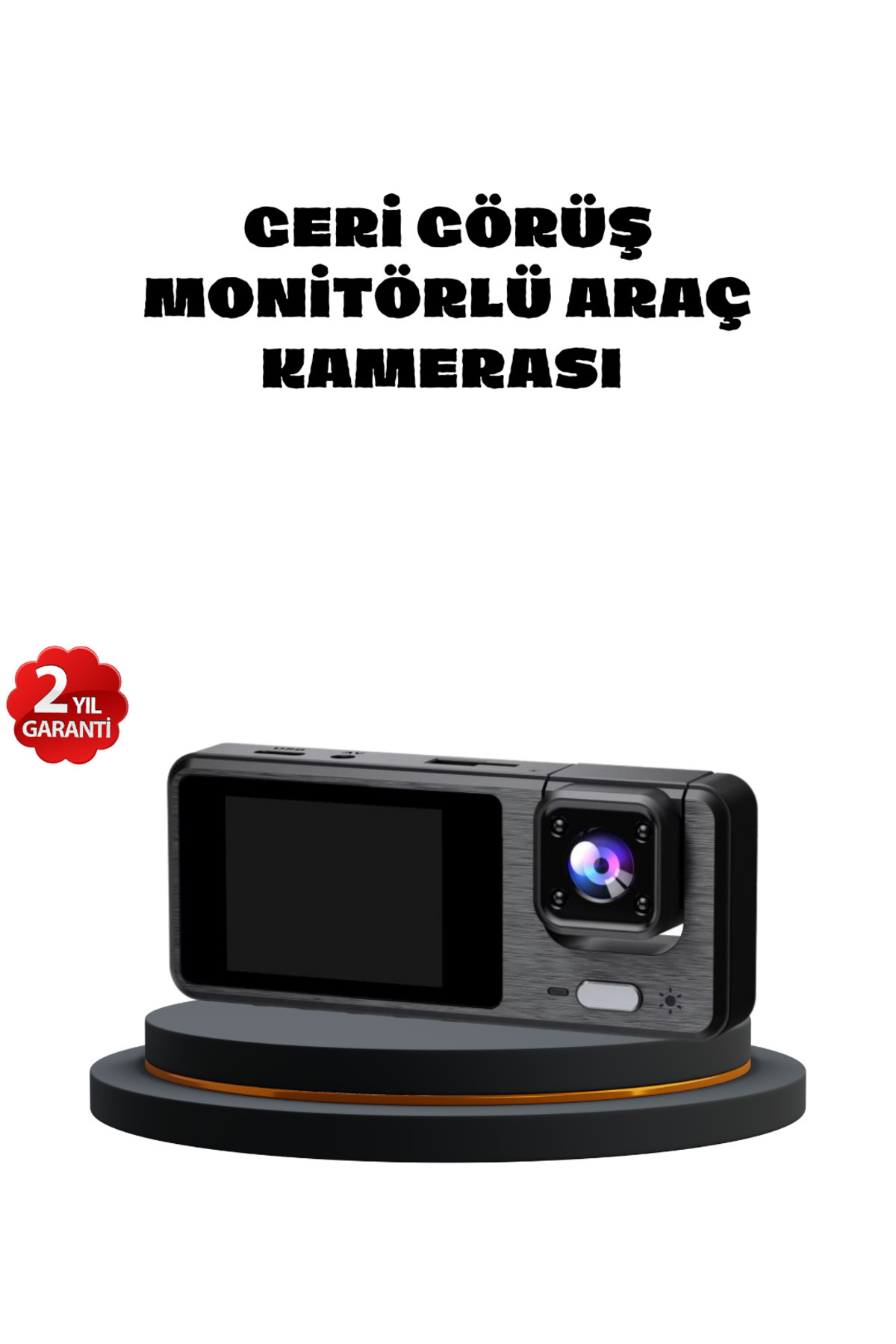Clevora 3 Kameralı Araç DVR 1080P Ön + HD Arka + İç Kamera Döngü Kayıt 2’’ Ekran
