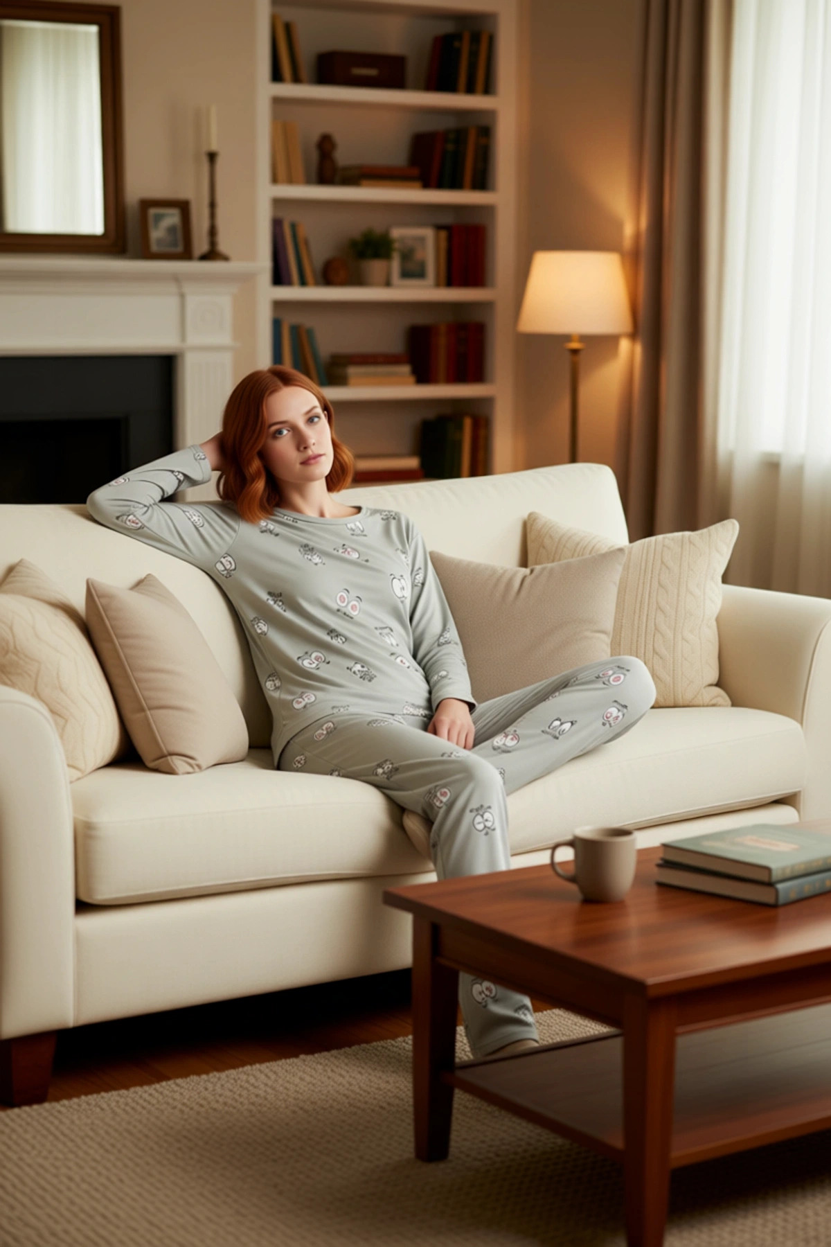 Eğlenceli Göz Baskılı Kadın Pijama Takımı Fonksiyonel Dayanıklı Kaliteli Konforlu Estetik Şık