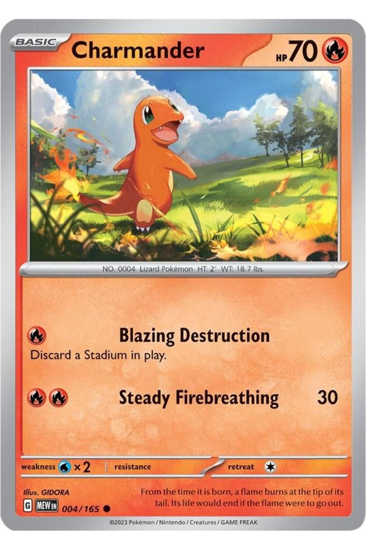 Pokemon TCG Charmander #4 Pokemon Scarlet & Violet 151 Orijinal