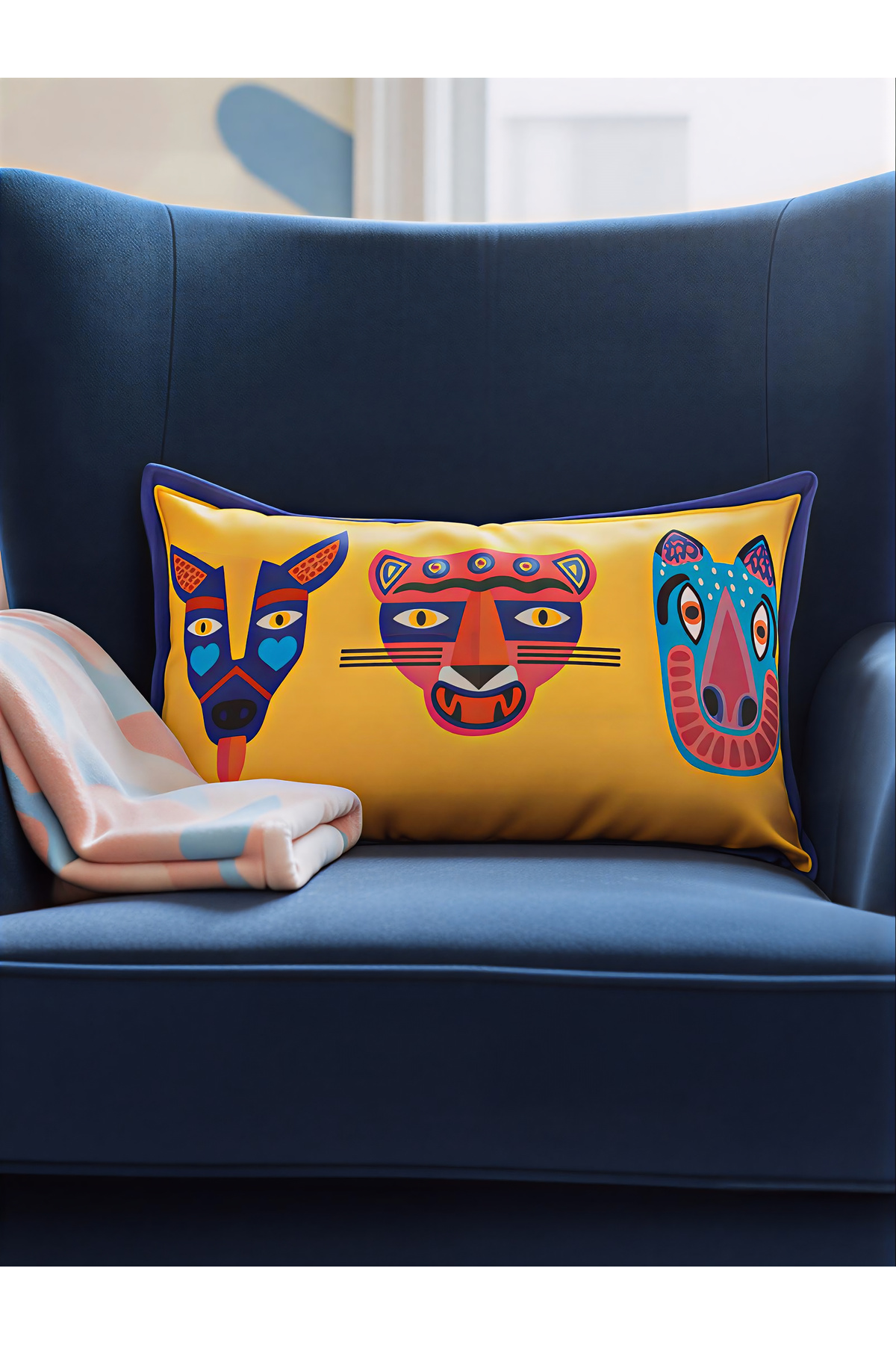 Animal Pattern Colorful Double Sided Suede Pillow Case - 30x50cm - Colorful Pillow Case