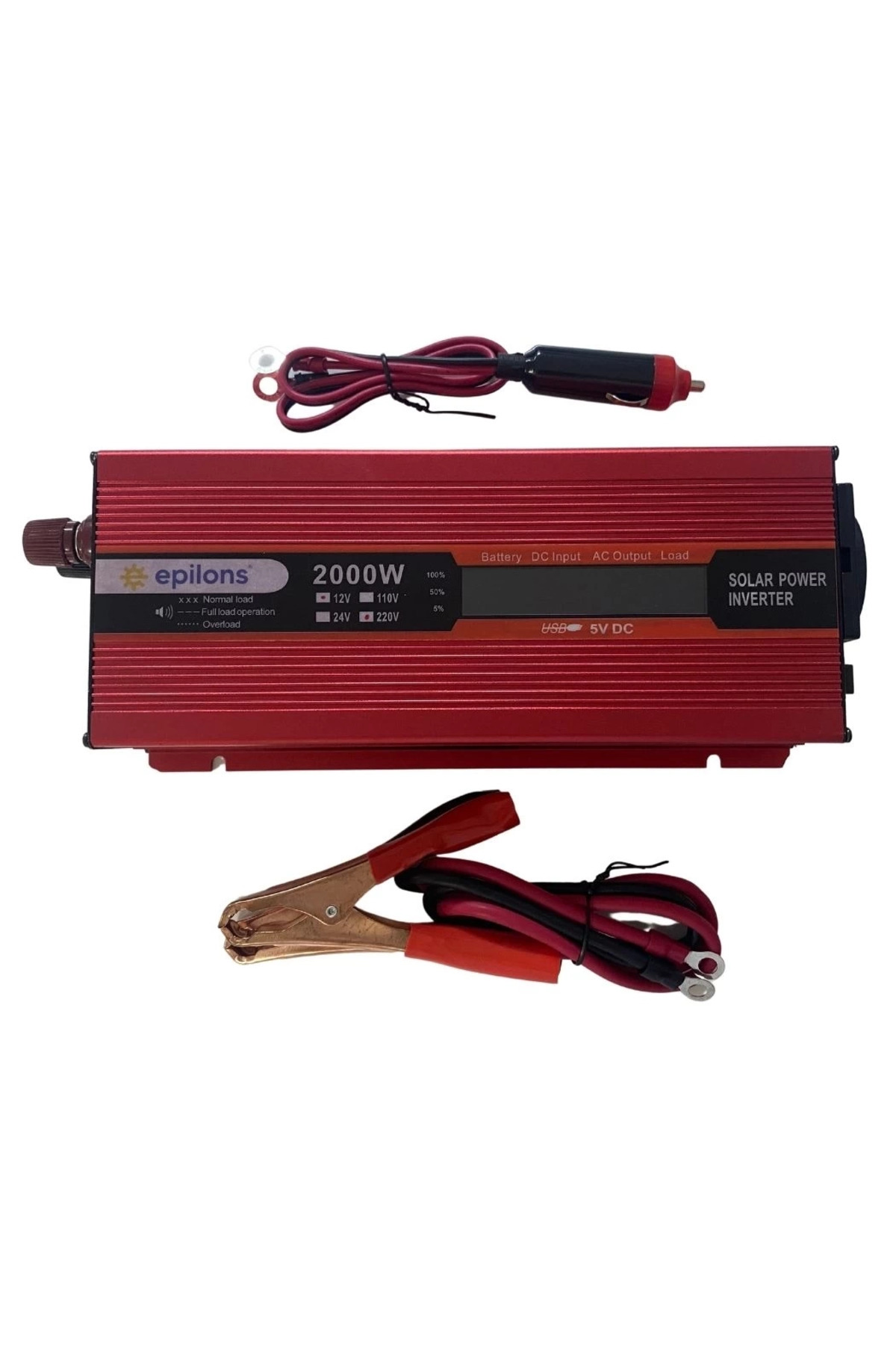 CannStore Epilons 12v 2000w Modifiye Sınus İnvertör 220v Dij Göstergeli Taşınabilir Güç Kaynağı