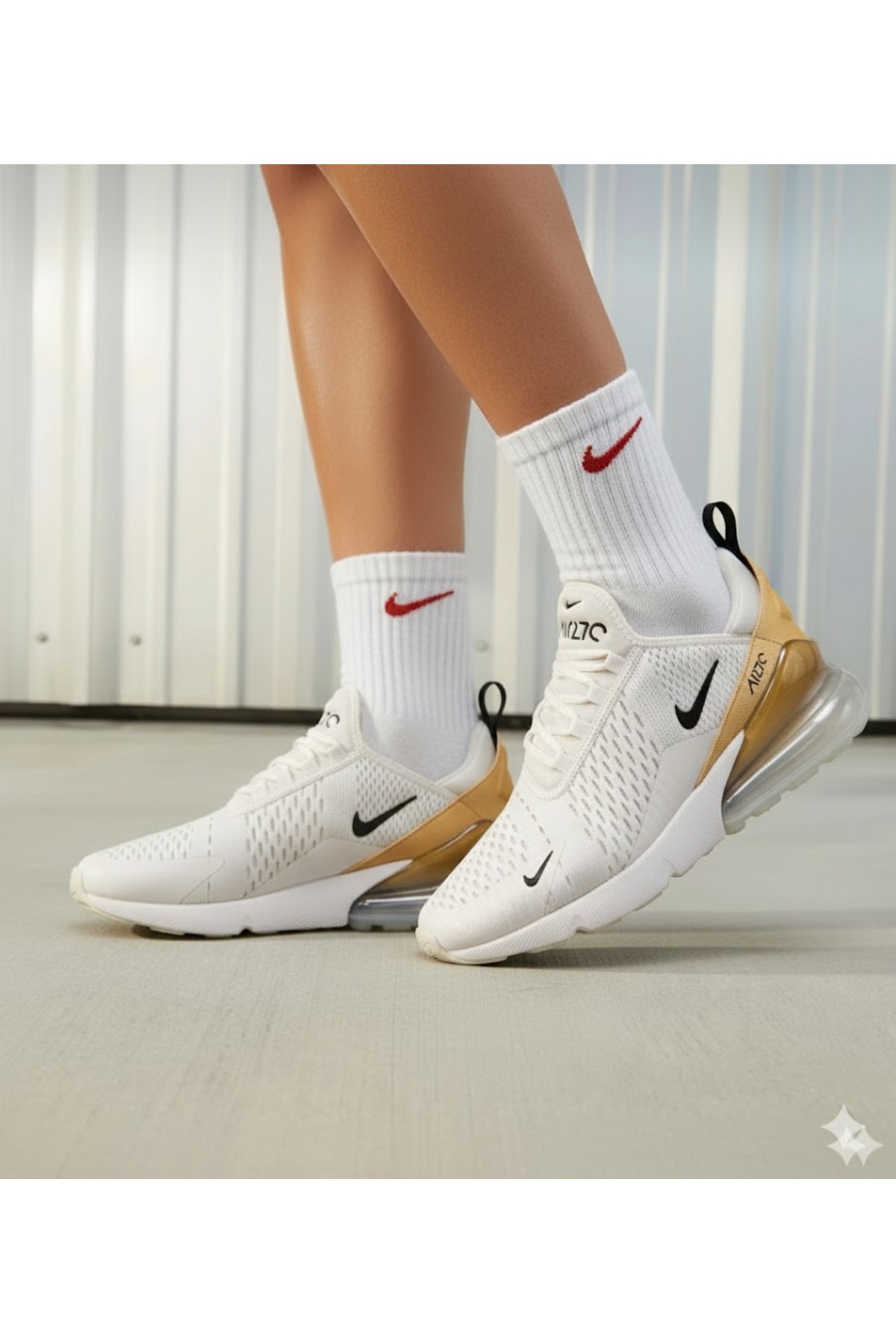 Air Max 270 Kadın Spor Ayakkabı ( SPORTİKS ) DAR KALIPTIR ... — کرم ah8050-002 — تصویر 4 از 6