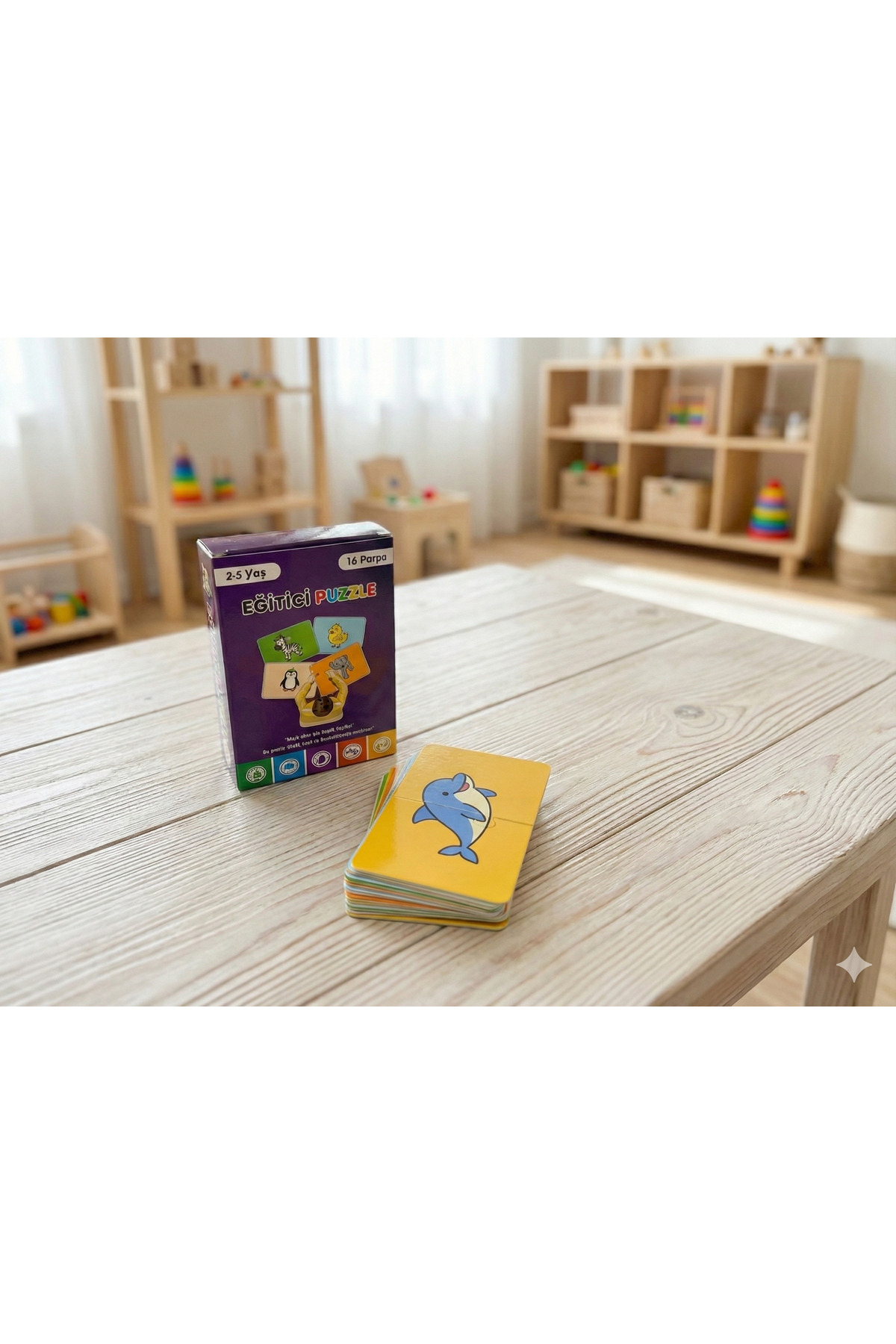 ByMeyla 16 Parça Hayvanlar Alemi | Zeka Geliştirici Eşleştirme Puzzle Eğitim Seti fotoğrafı 5 (önizleme)