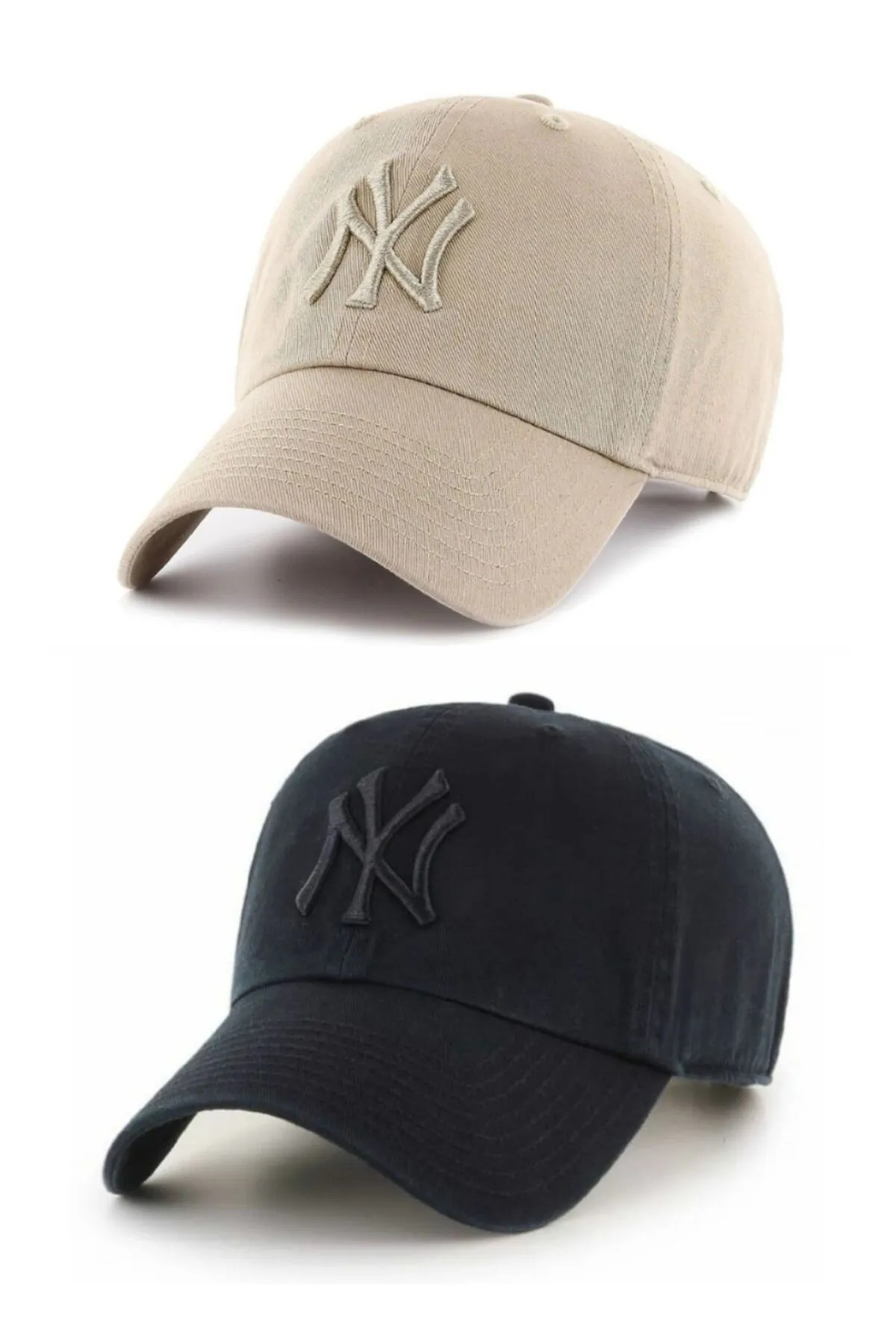 awix Спортна шапка унисекс, 2 броя, бежова и черна, регулируема отзад, памучн...