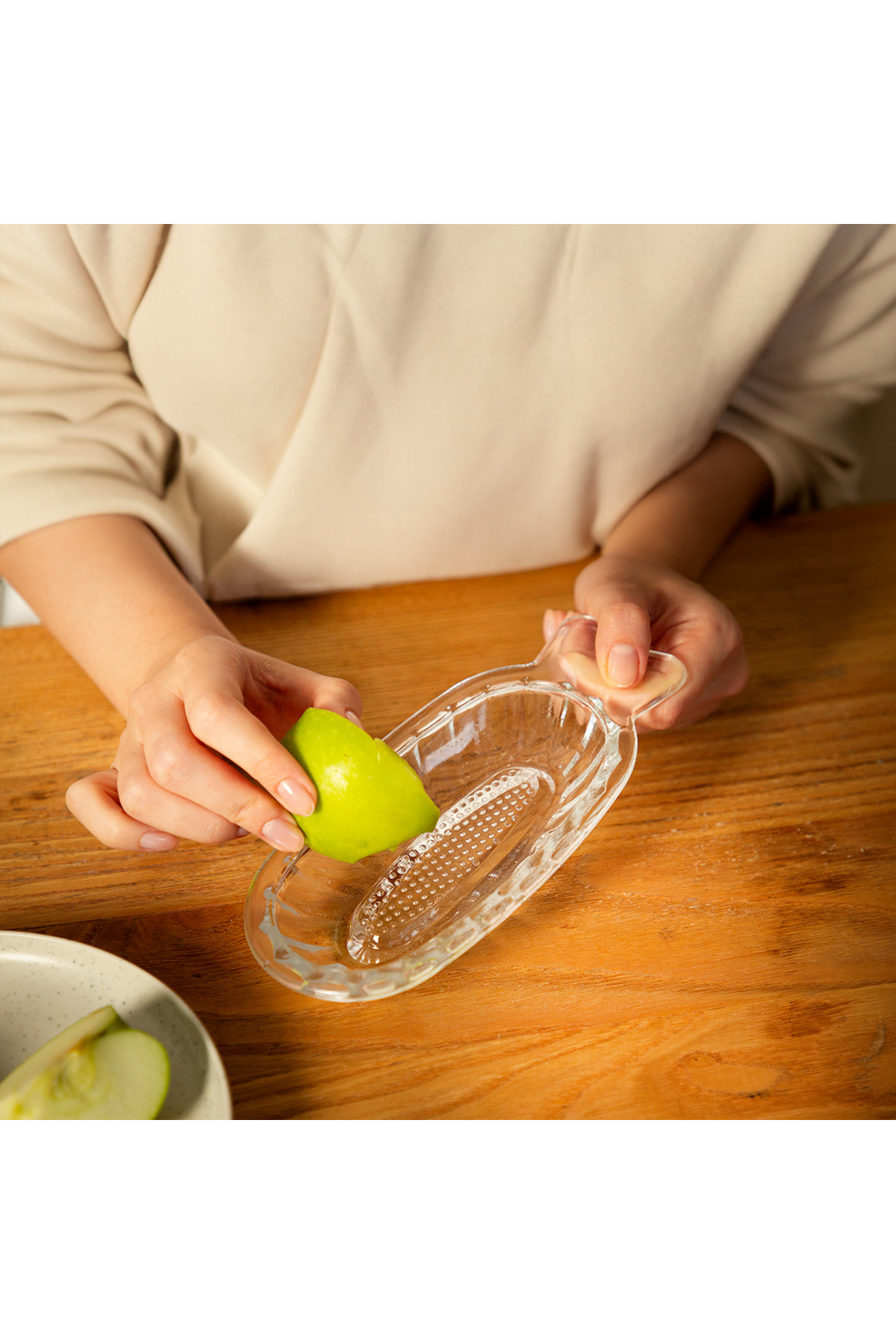 Fatma'nın Düşler Atölyesi Cam Balık Şekilli Rende Meyve Sebze Rendesi Bebek Maması Rendesi