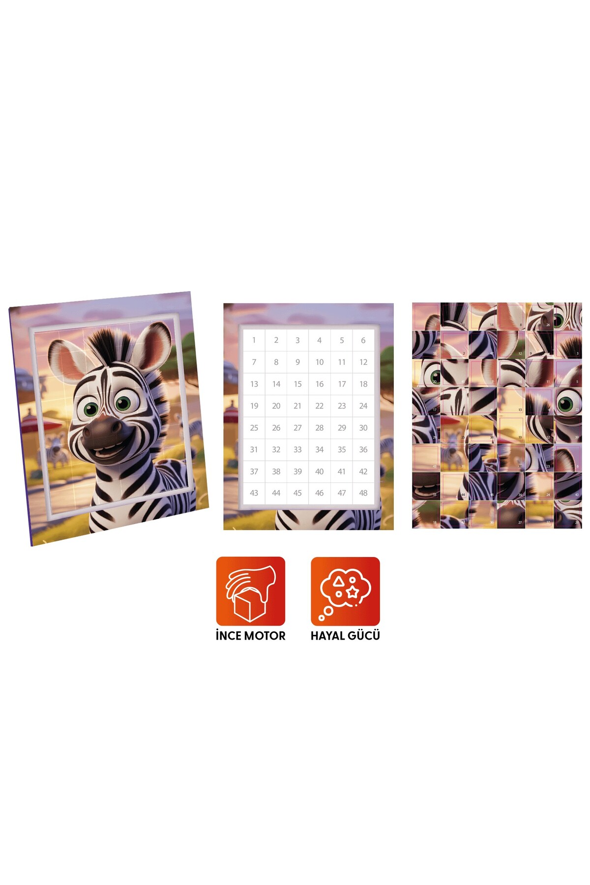 Playever Sticker Puzzle - Safari, Çıkartmalı Yapboz Etkinlik Kitabı fotoğrafı 3 (önizleme)