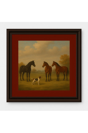 THE IVY CONCEPT STORE The Noble Run Serisi At / Binici Çerçeveli Tablo
