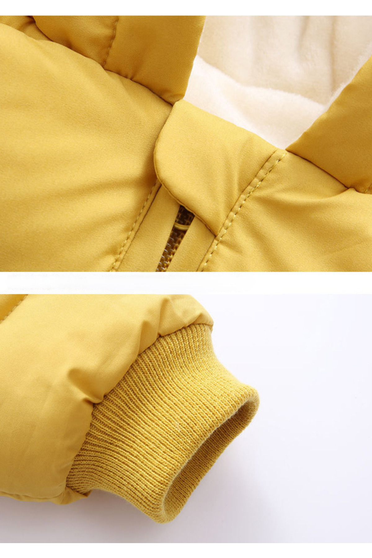 melisam.msg Kız Erkek Bebek Tavşan Kulaklı Kış Kalın Sevimli Astar Şişme Tulum Mont fotoğrafı 6 (önizleme)