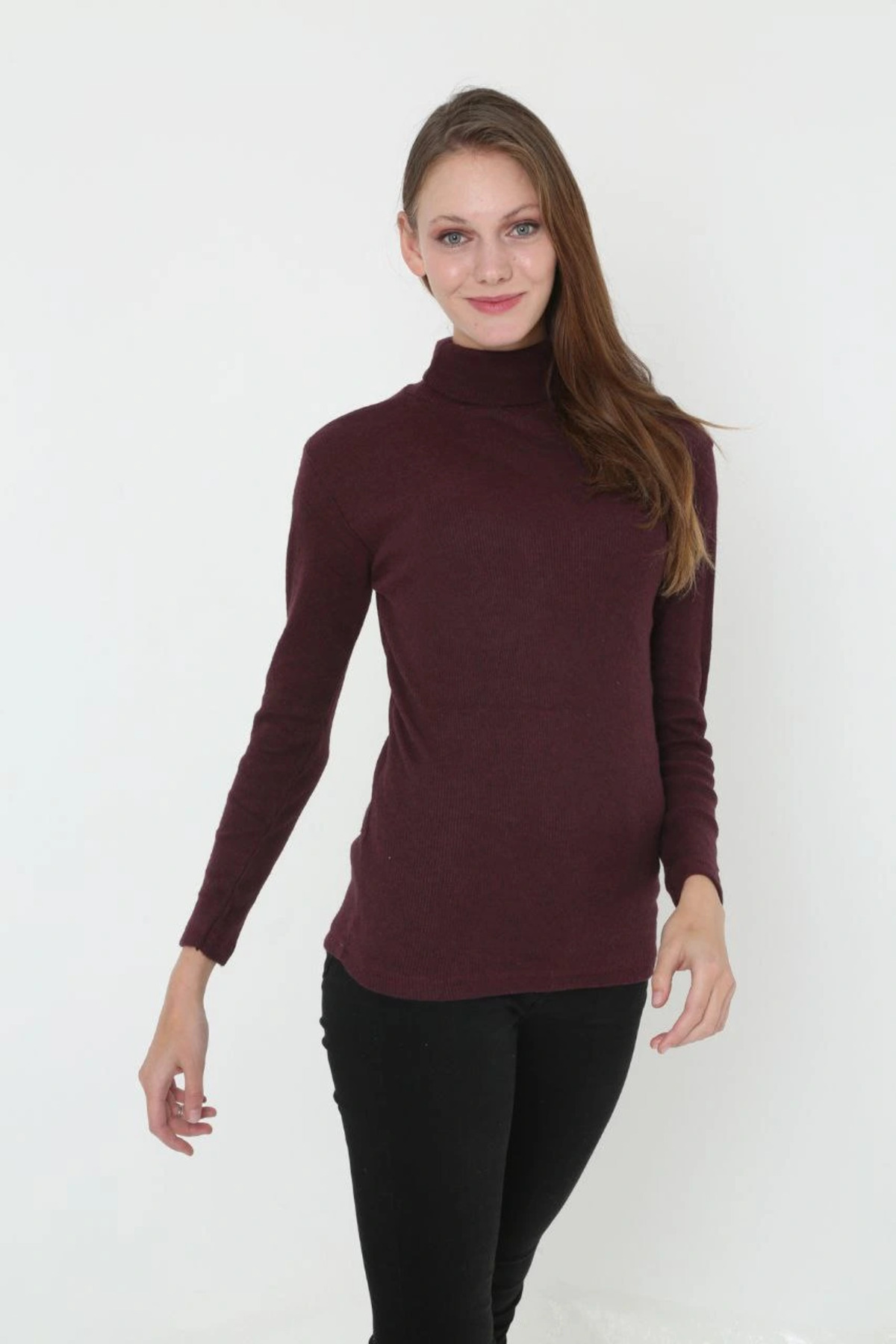 pilelistore Tam Boğazlı Fitilli Likrali Koşkorse Badi - Bordo fotoğrafı 4 (önizleme)
