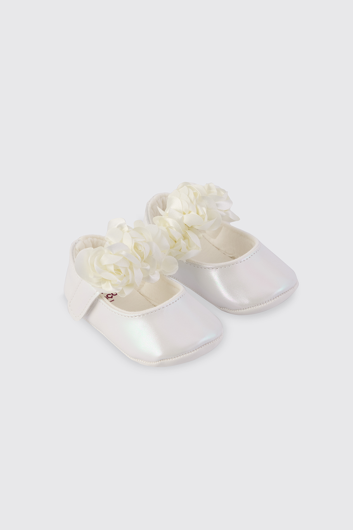 Panço Yenidoğan Çiçek Detaylı Ekru Patik fotoğrafı 3 (önizleme)