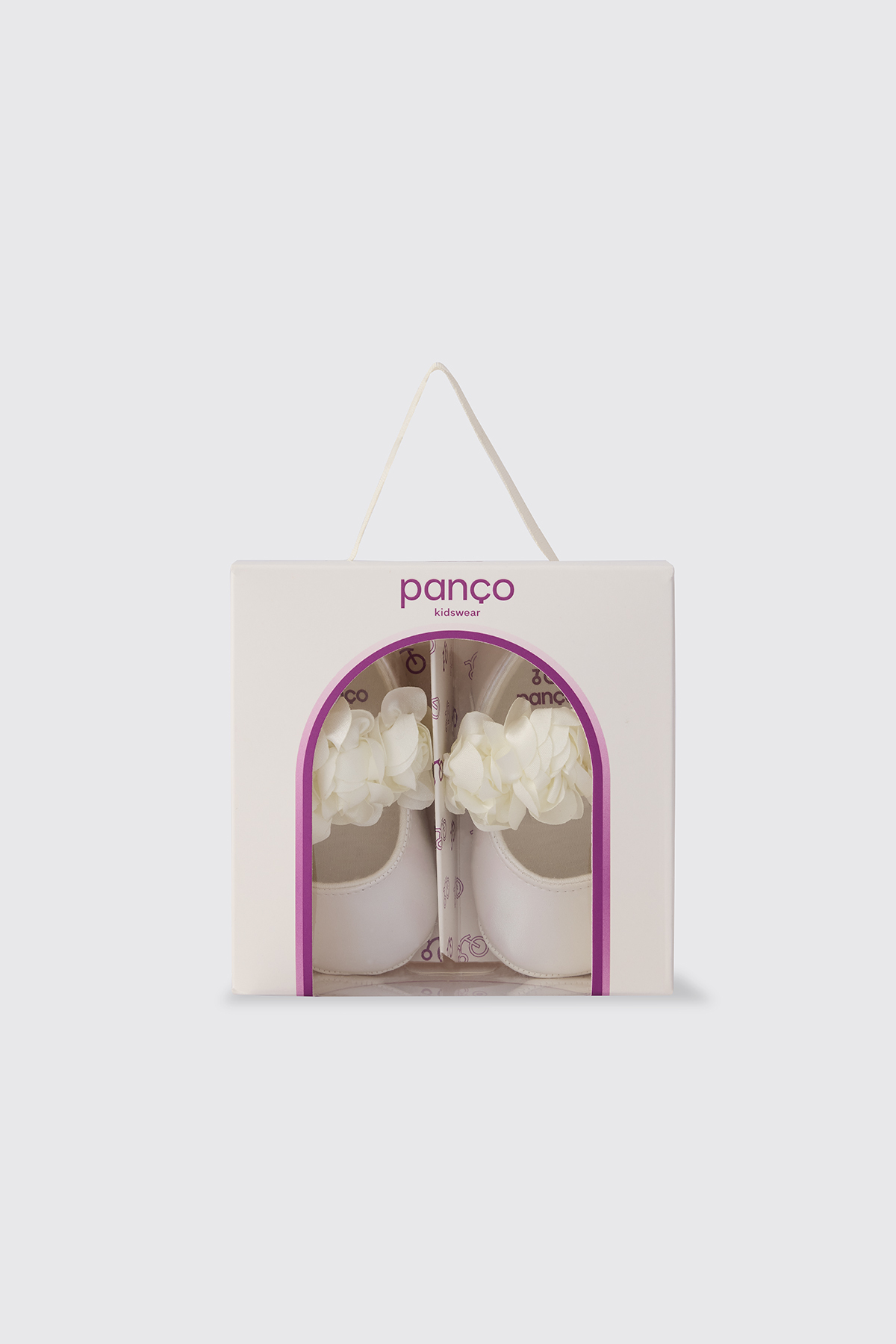 Panço Yenidoğan Çiçek Detaylı Ekru Patik fotoğrafı 4 (önizleme)