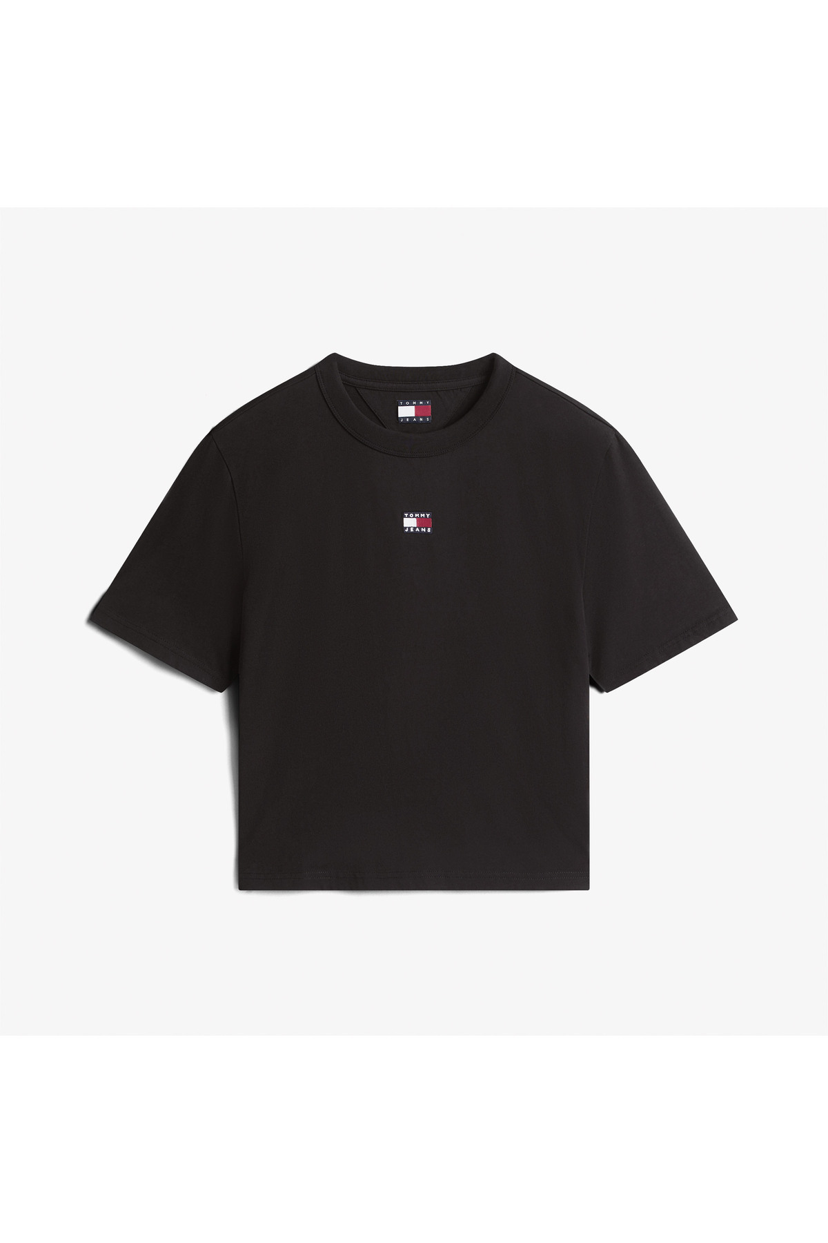 Tommy Hilfiger Badge Kadın Siyah T-Shirt görsel 4