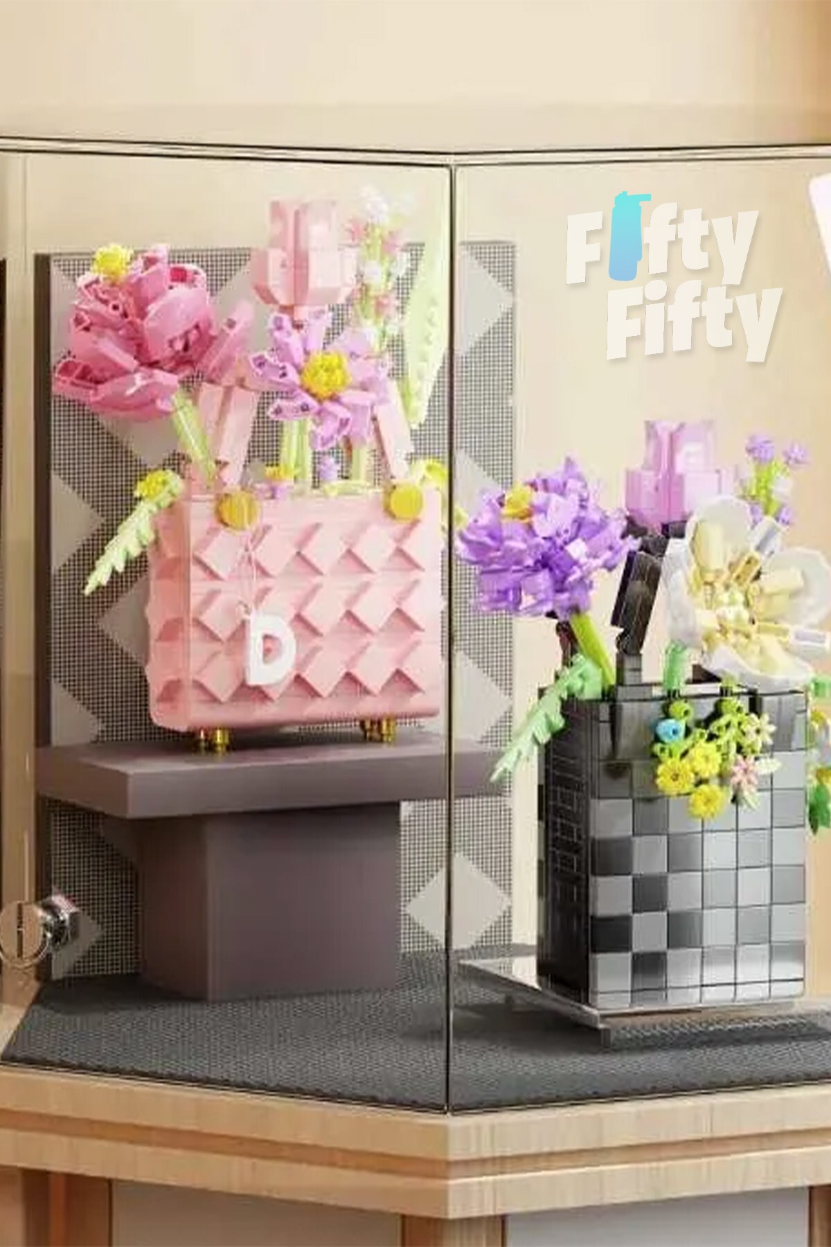 مجموعه بوتیک پانلوس کیف صورتی فیگور ۵۷۲ تکه اسباب‌بازی ساختنی – Ffp1076