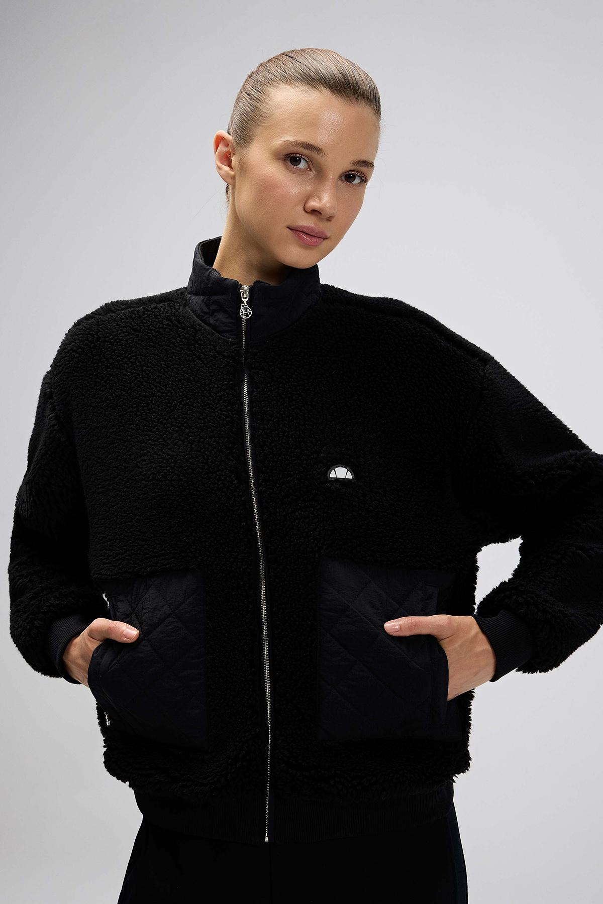 Ellesse Logolu Regular Fit Dik Yaka Polar Mont MONT EF525 görsel 2