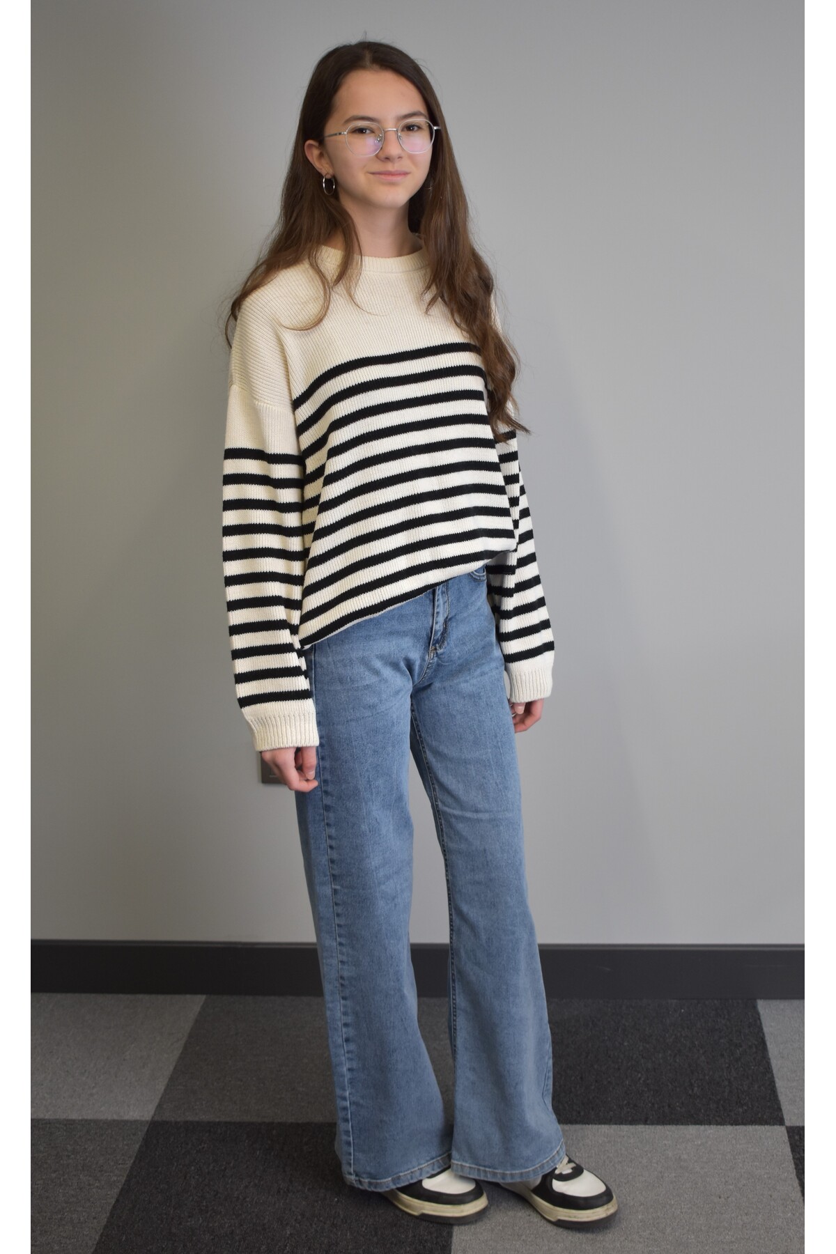 Banadamoda  Kız Çocuk Geniş Paça Jean Pantolon - Görsel 6