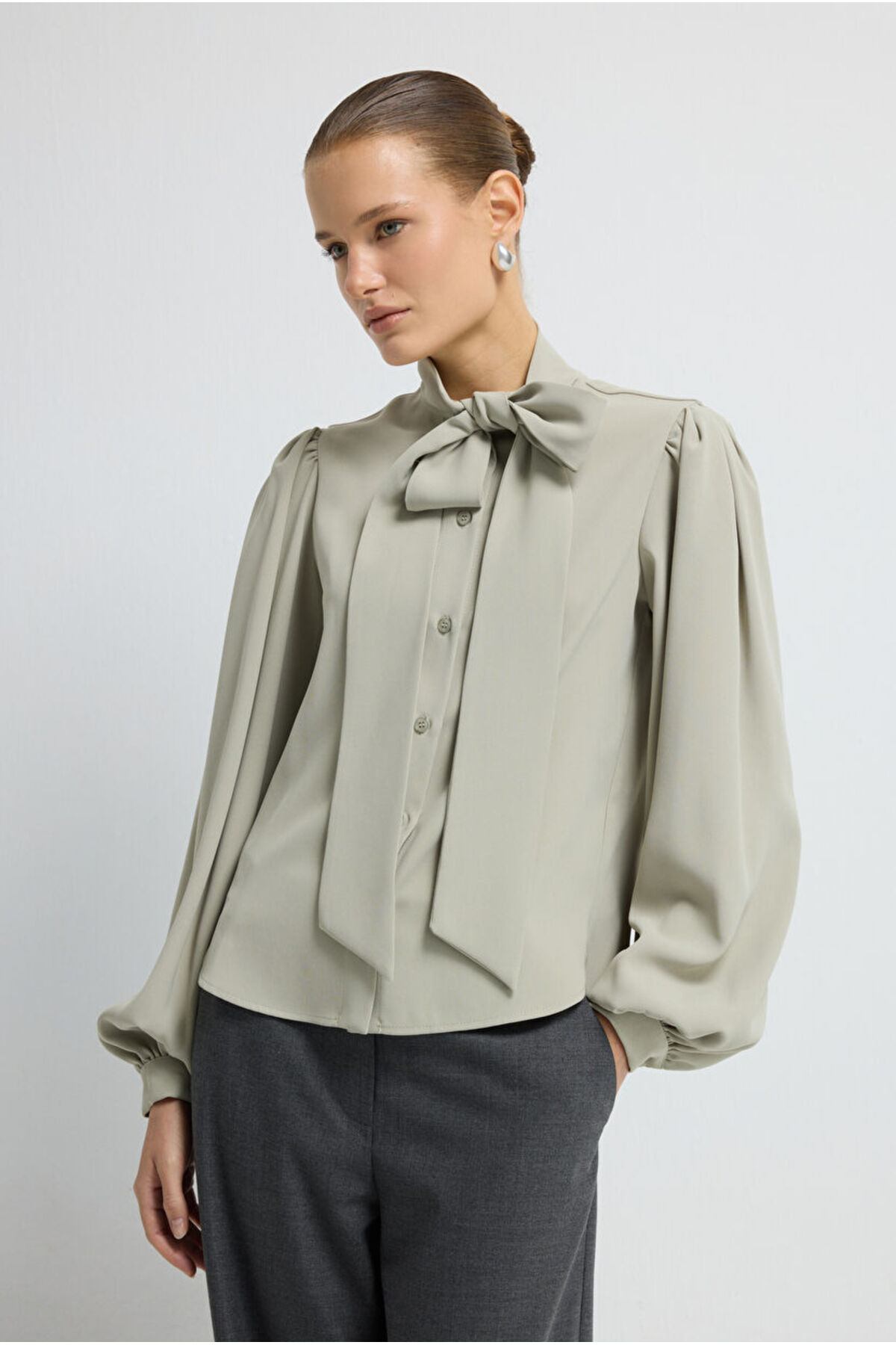 adL  Bağlama Detaylı Gömlek - Görsel 5