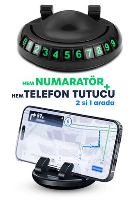 Telvesse 2 in 1 | Araç Park Telefon Numaratörü + Telefon Tutucu Parkmatik Ara...