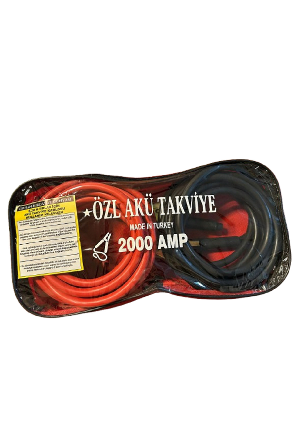 Yerli AKÜ TAKVİYE KABLOSU 5,30 METRE 2000 AMPER