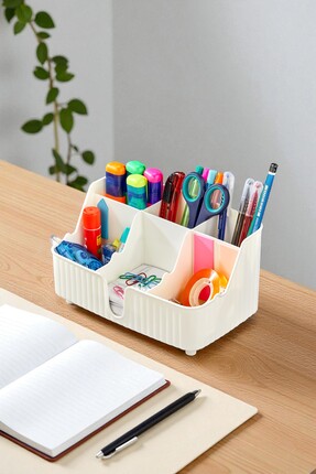VİLORA HOME 6 Bölmeli Çok Amaçlı Masaüstü Organizer Ofis-Ev-Okul
