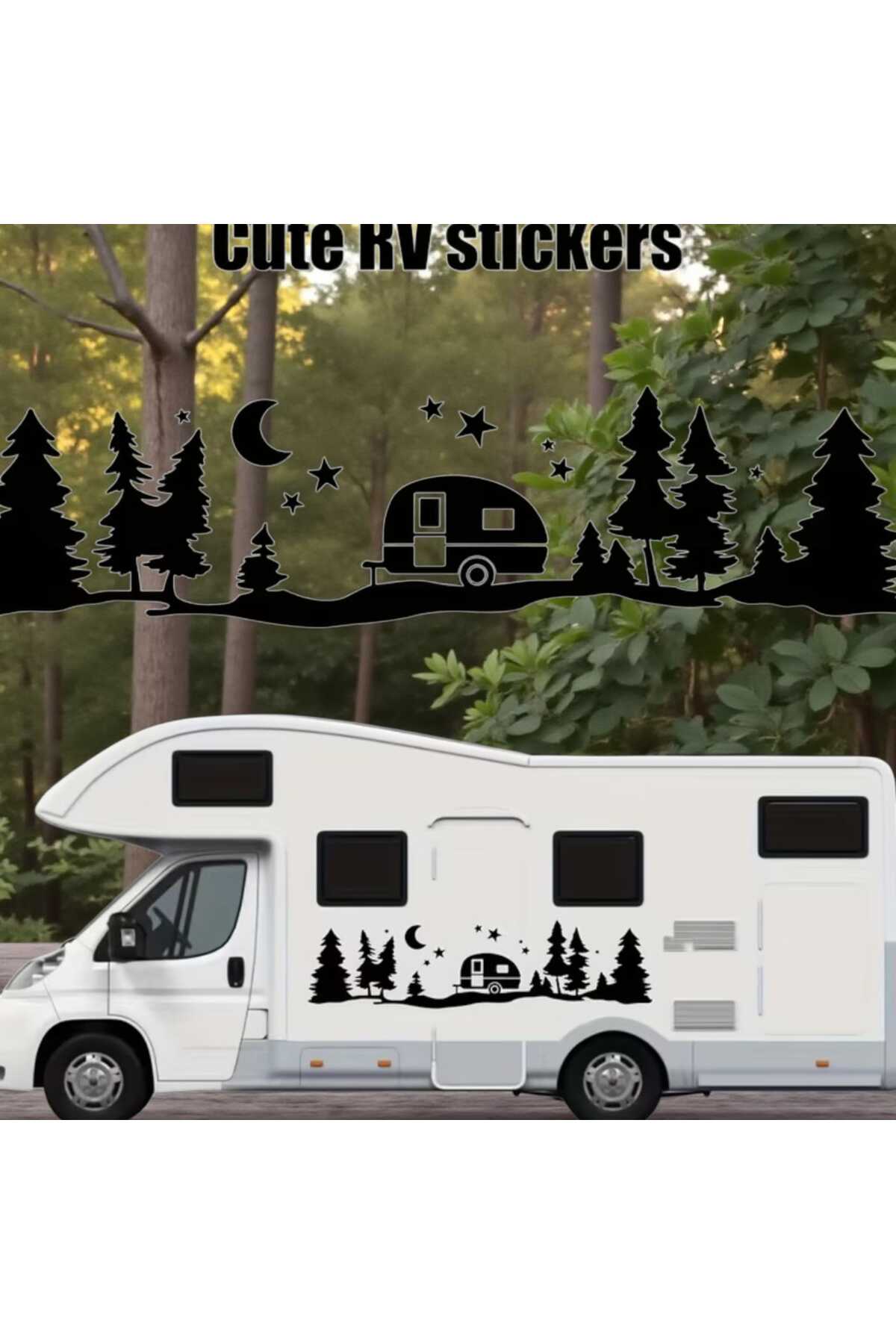 ÇEÇEN HOME 1 Adet Dağ Manzara Off Road Kamp Sticker Oto Sticker Araba ...