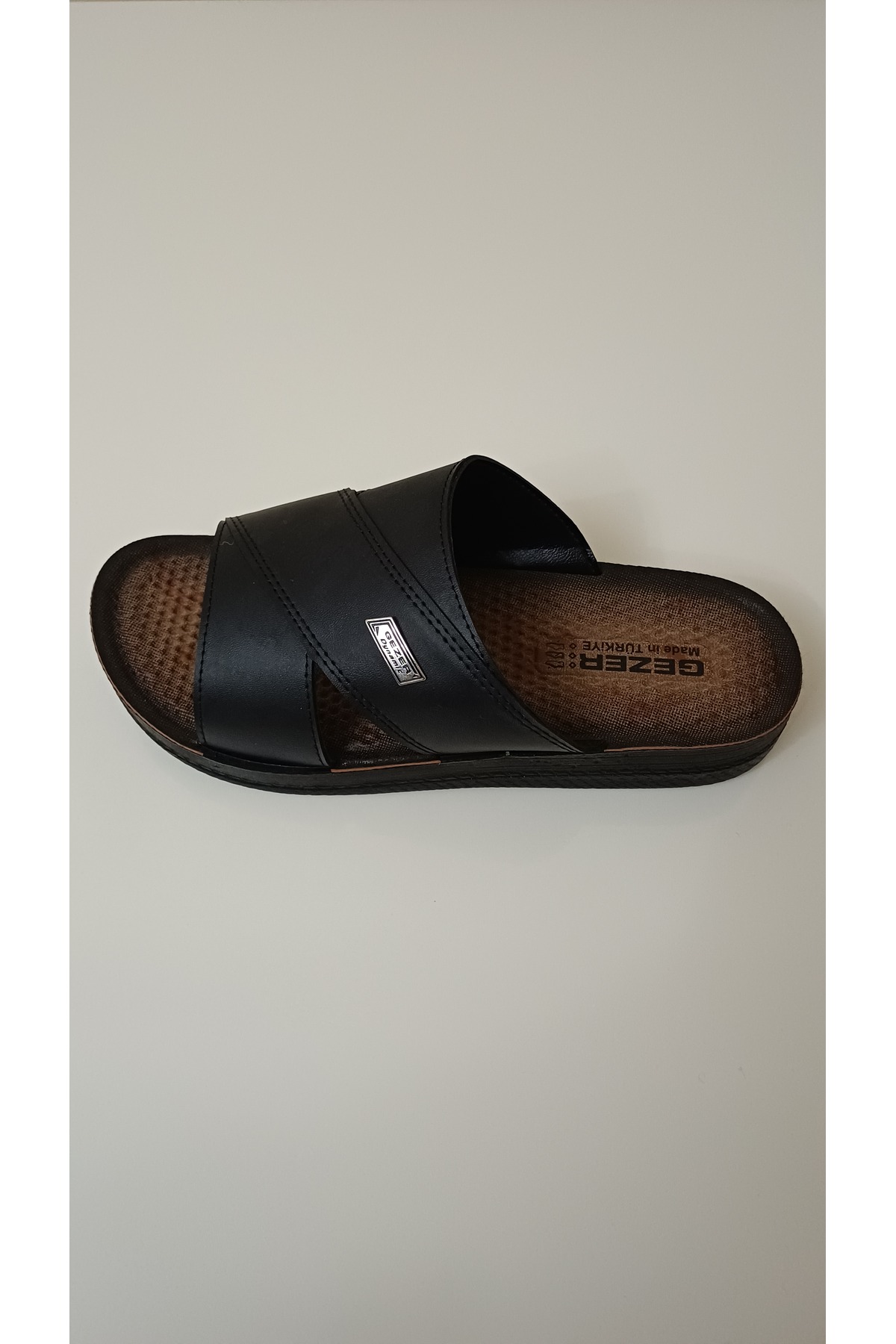 GEZER Comfort Deri Erkek Terlik görsel 4