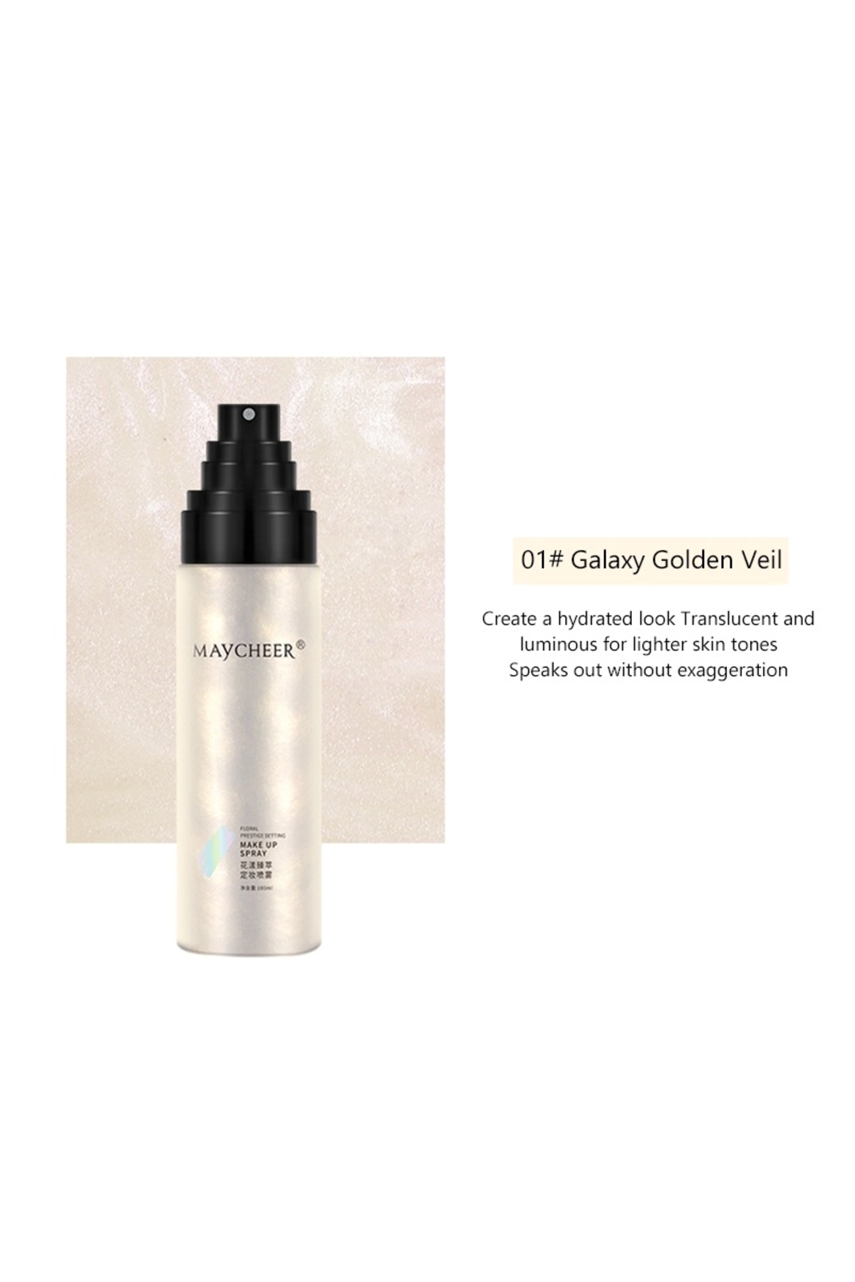 Çiçek Özlü Makyaj Sabitleyici Sprey 100ml – Nemlendirici & Işıltılı Glossy Pearl 01 — نقره‌ای 1001478921makyajbazı