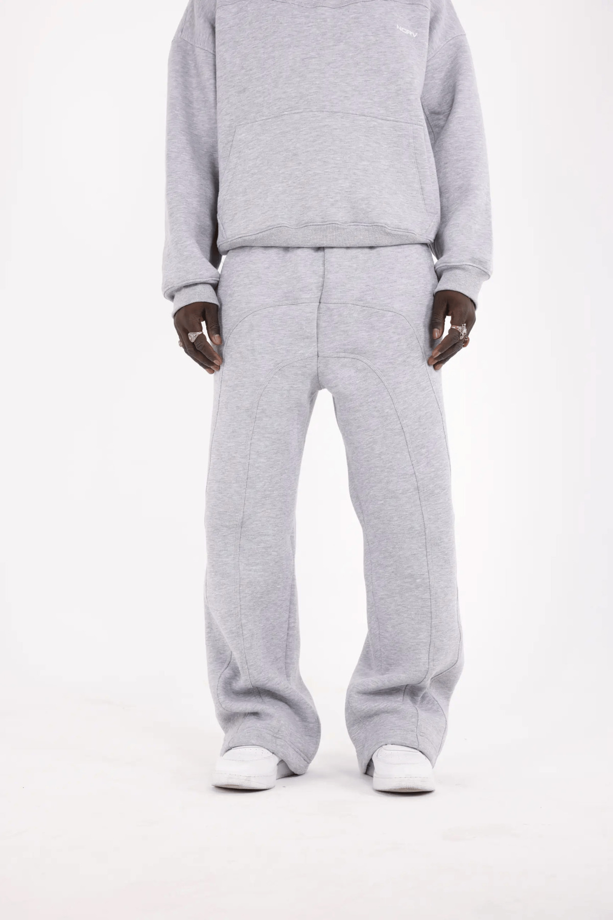 norv  Ayarlanabilir Paça Premium Oversize Eşofman Altı ( Kışlık Karyoka Detaylı) - Görsel 3