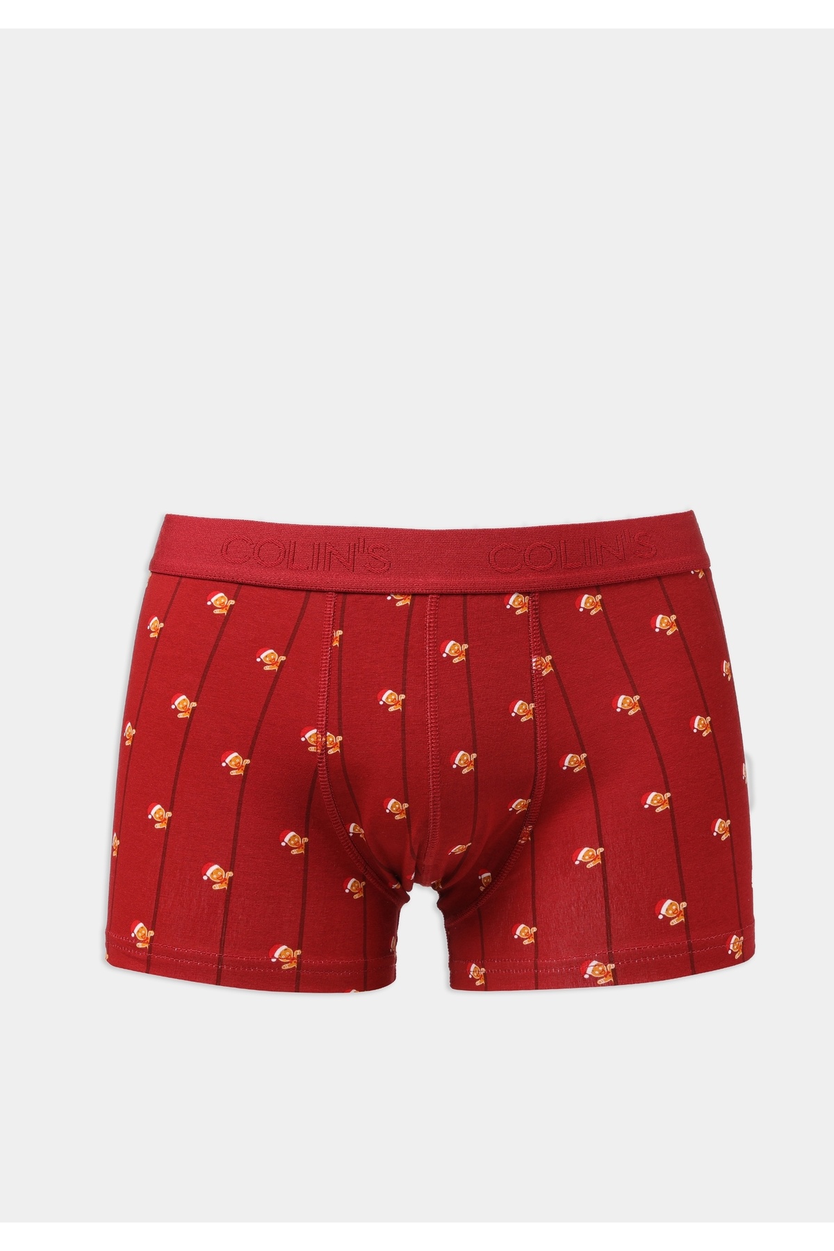 کالینز شلوارک بوکس مردانه طرح‌دار مدرن فیت مدل زرشکی