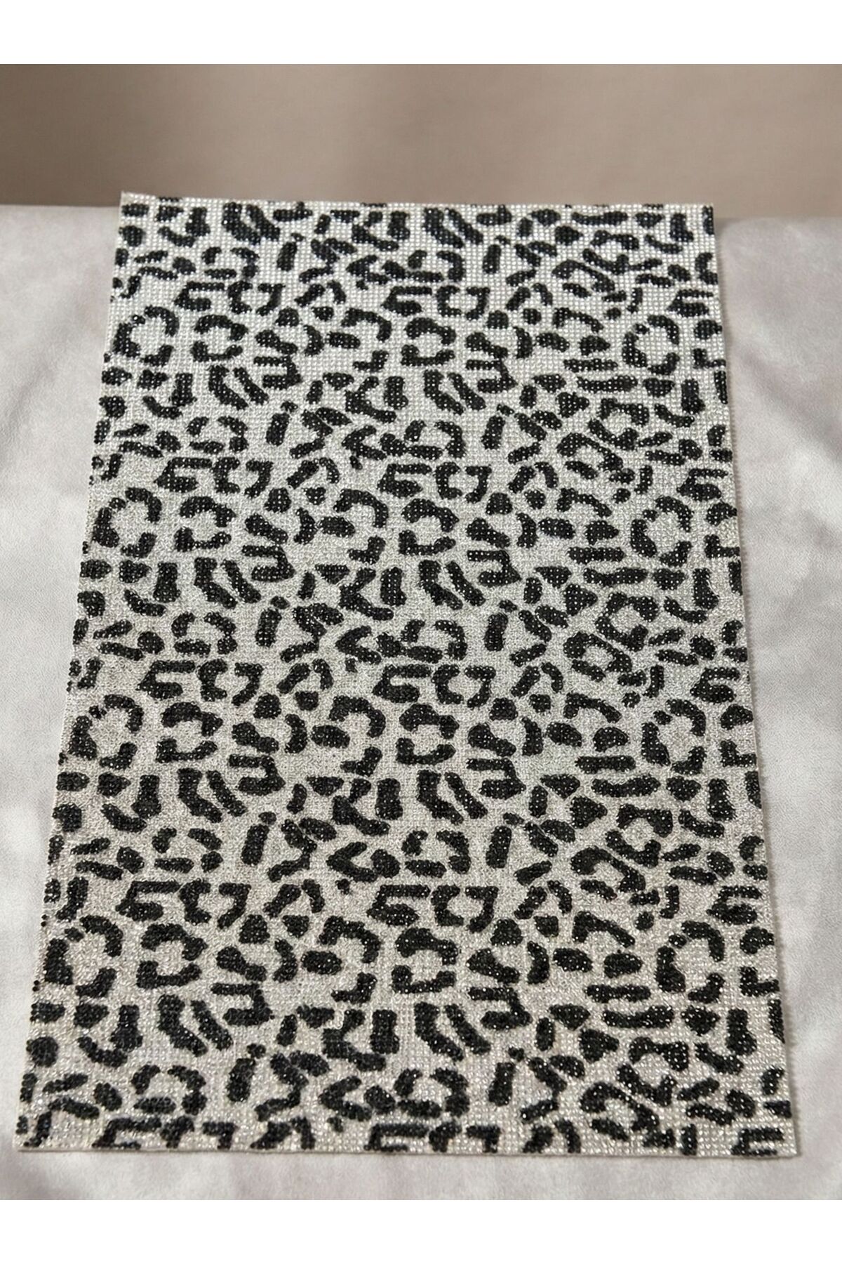 Leopard Patterned Crystal Gemstone Self-Adhesive Layer Coating 24x40cm