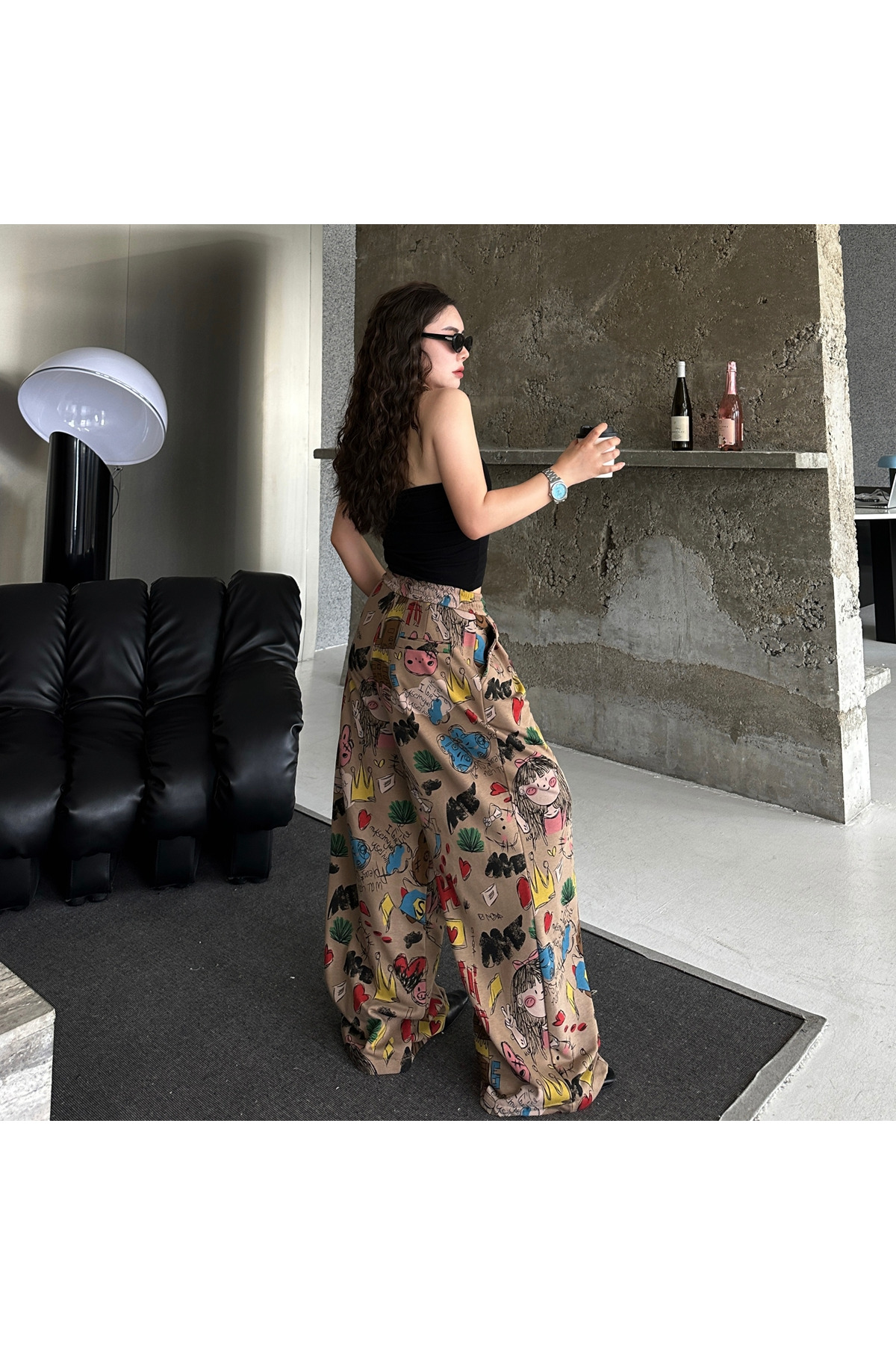 Toum  Cartoon Detail Baggy Eşofman Altı - Görsel 2