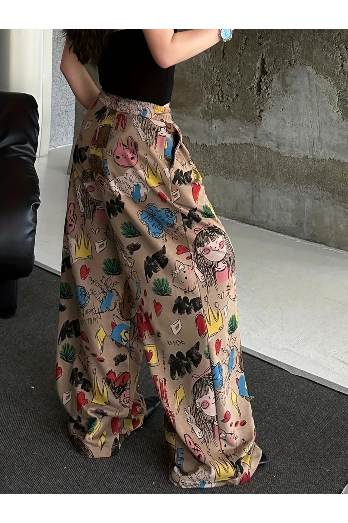 Toum  Cartoon Detail Baggy Eşofman Altı - Görsel 4