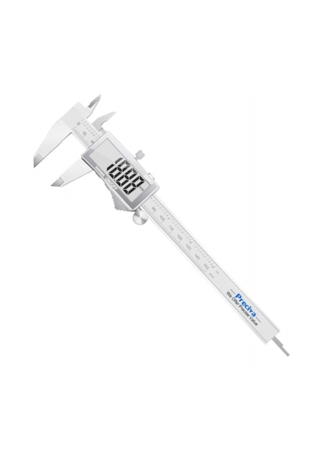 Preciva Caliper Digital Cu Vernier, 150 Mm, Lcd, Oțel Inoxidabil (măsoară Interior/exterior/adâncime/treaptă) - One Size