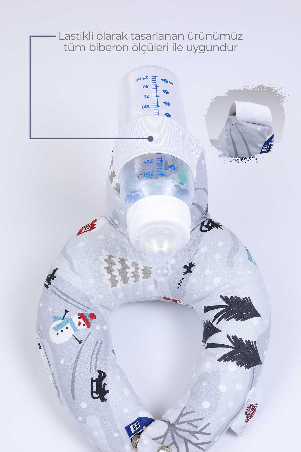 Umaybebek Pratik Bebek Beslenme, Biberon Tutucu, Emzirme Kolaylaştırıcı, Emzirme Yastığı, Yumuşak, Lastikli fotoğrafı 2 (önizleme)