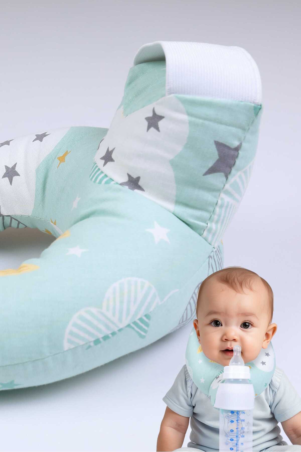 Umaybebek Pratik Bebek Beslenme, Biberon Tutucu, Emzirme Kolaylaştırıcı, Emzirme Yastığı, Yumuşak, Lastikli fotoğrafı 4 (önizleme)