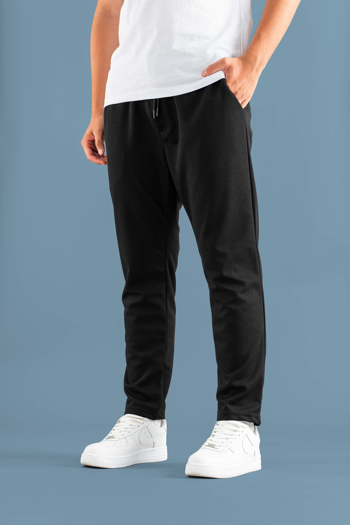 bombe Men's Elastic Ribbed Jogger Pants