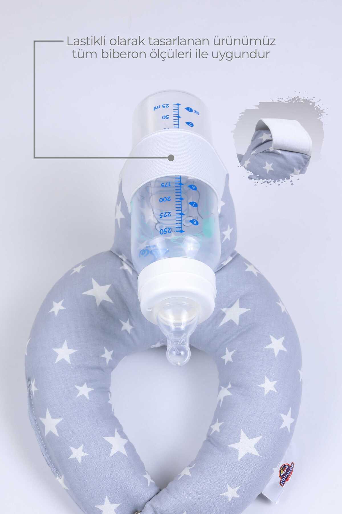 Umaybebek Pratik Bebek Beslenme, Biberon Tutucu, Emzirme Kolaylaştırıcı, Emzirme Yastığı, Yumuşak, Lastikli fotoğrafı 2 (önizleme)