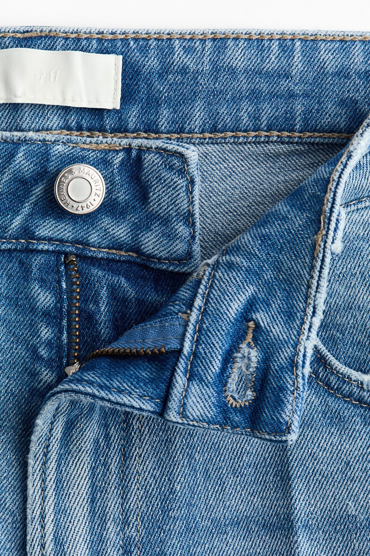 H&M Slim Straight High Ankle Jeans görsel 7