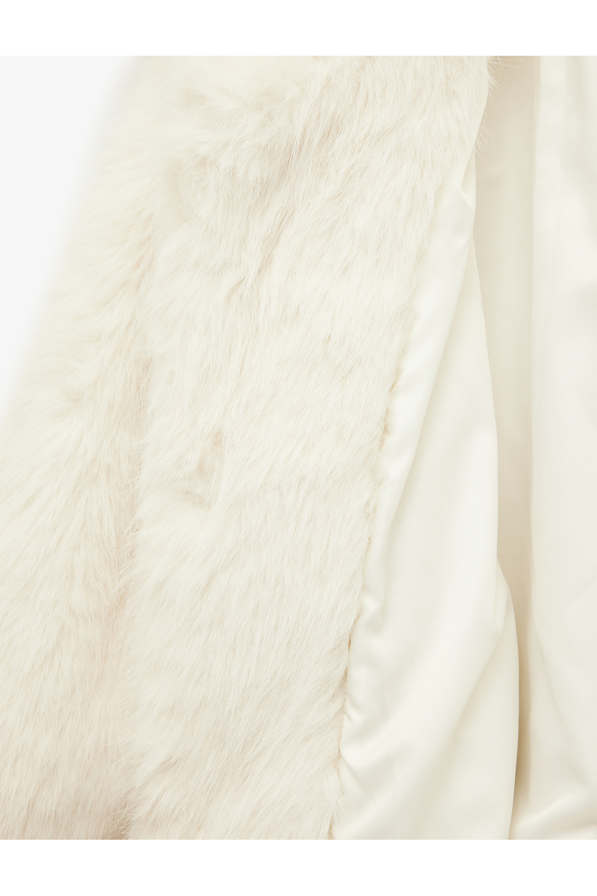 Koton  Suni Kürk Mont Uzun Kollu Crop - Görsel 6